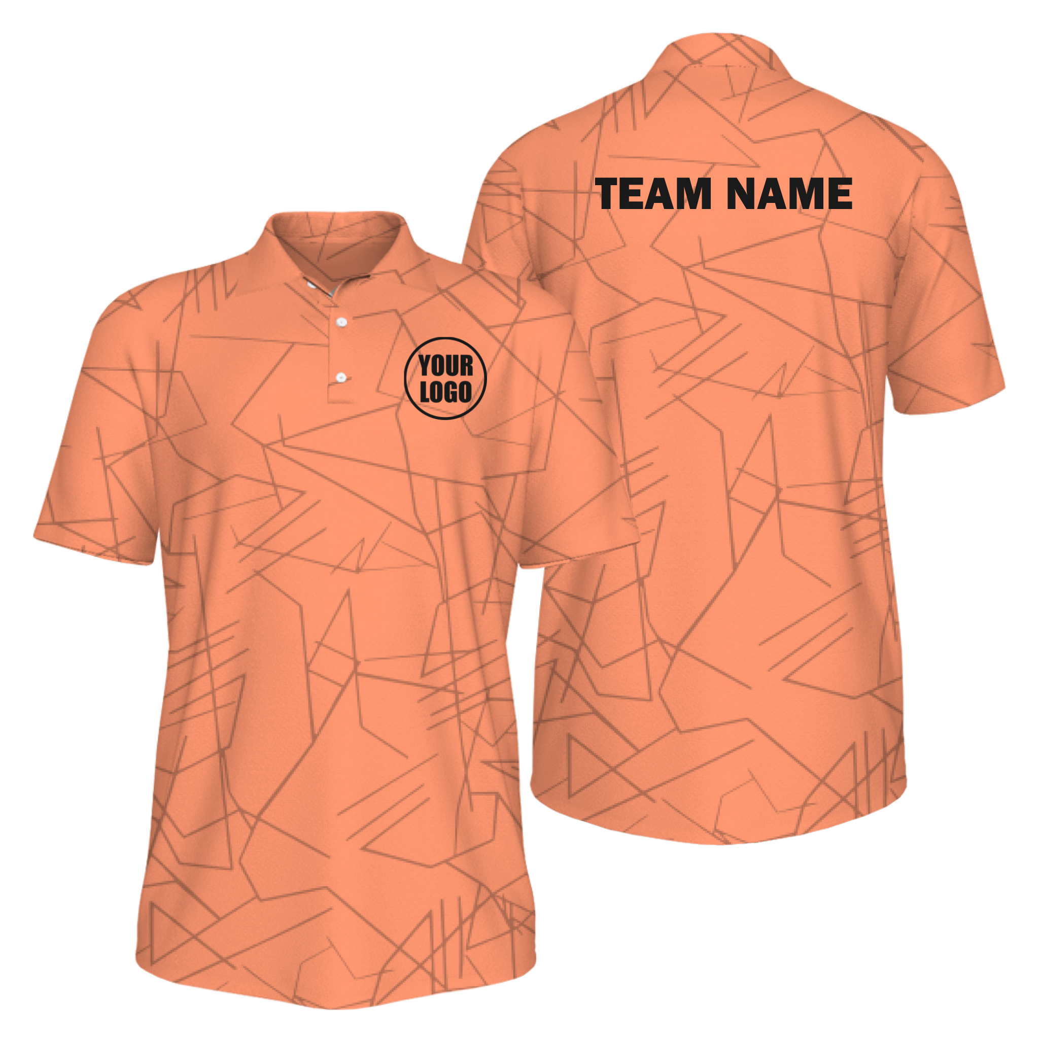 Picklewin Simple Abstract Custom UV Protection Polo Shirt For Men 3