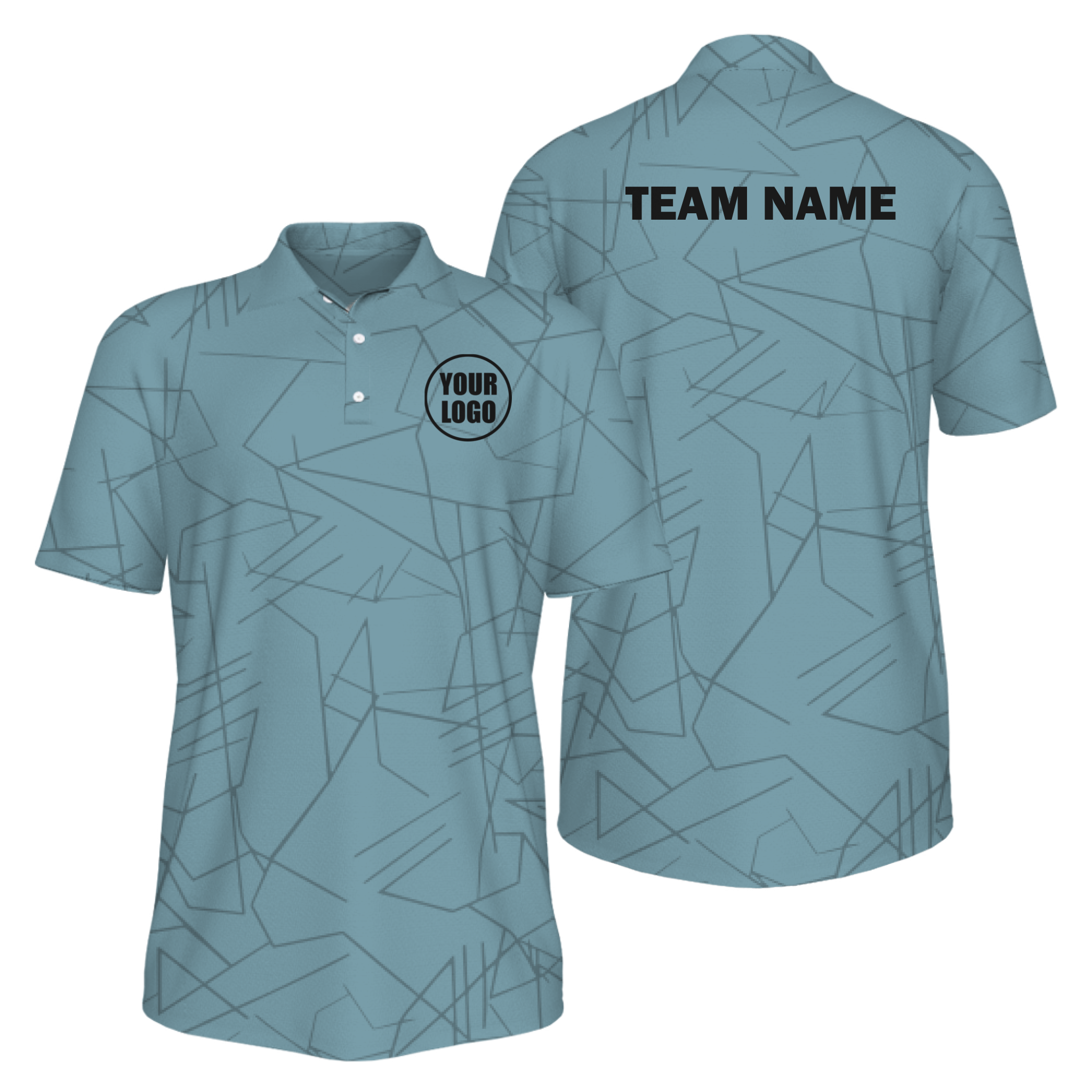 Picklewin Simple Abstract Custom UV Protection Polo Shirt For Men 5