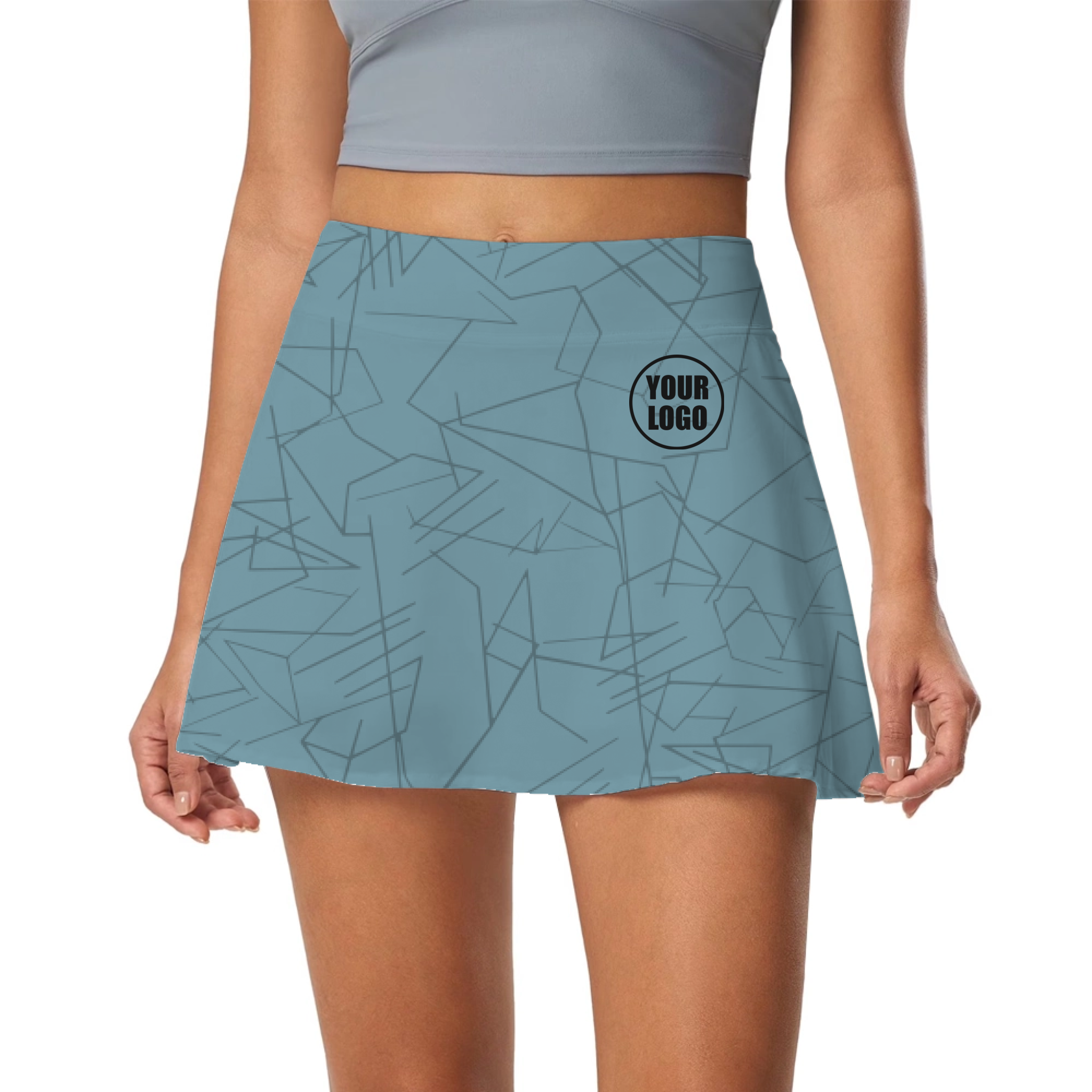 Picklewin Simple Abstract Pickleball Skort Custom For Women 7