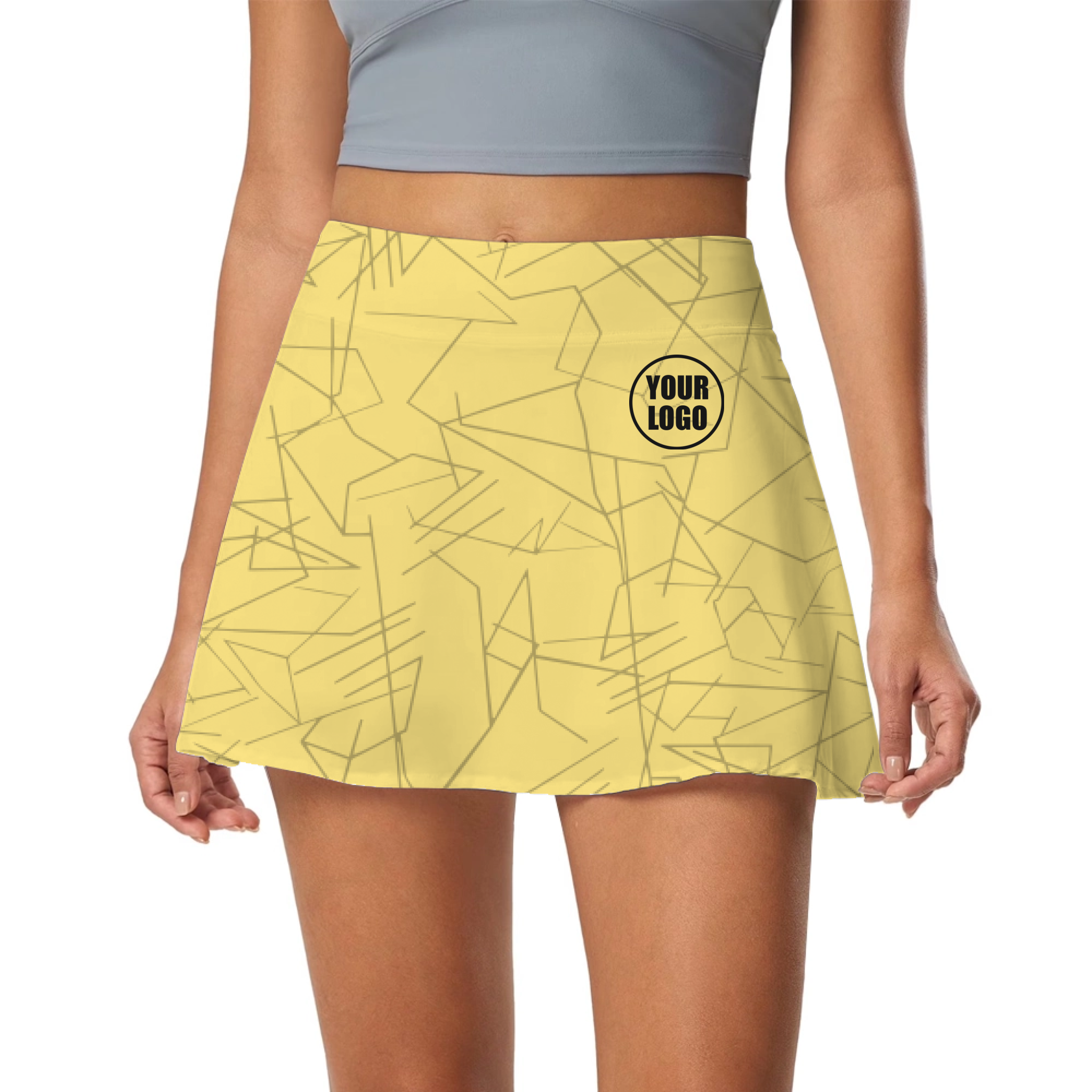 Picklewin Simple Abstract Pickleball Skort Custom For Women 3