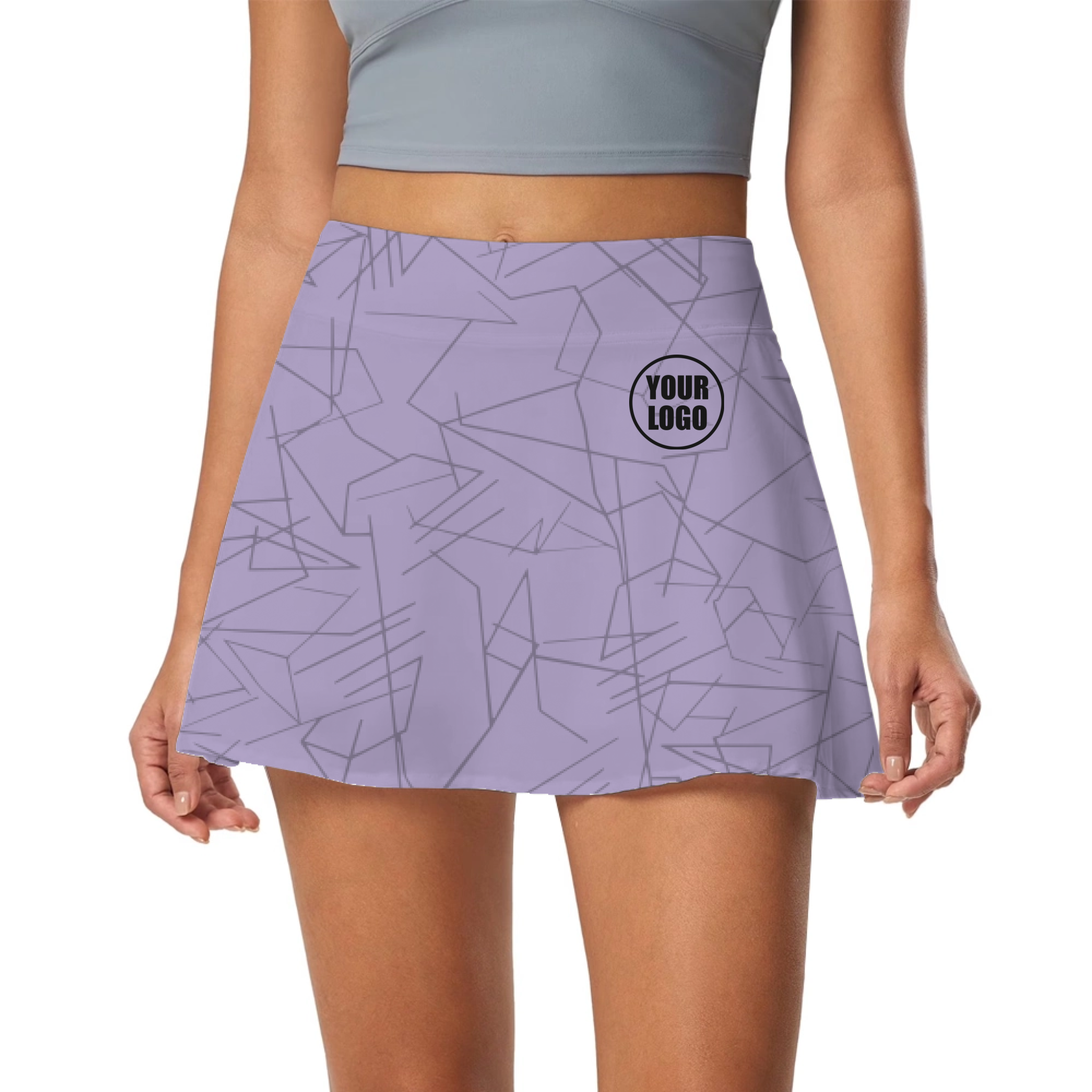 Picklewin Simple Abstract Pickleball Skort Custom For Women 6
