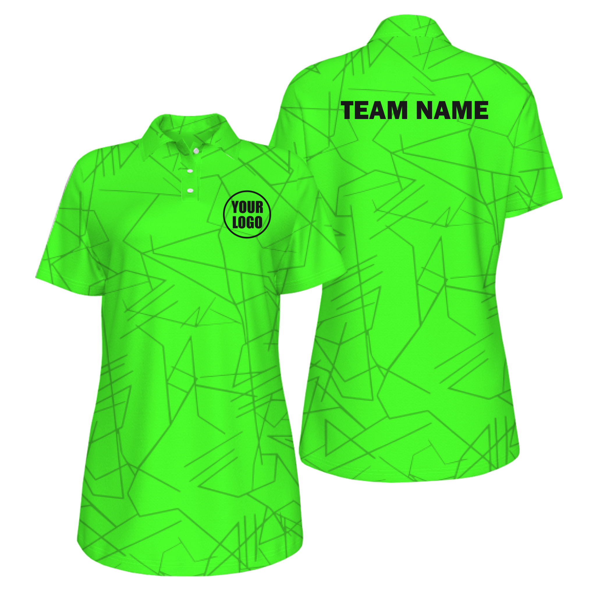 Picklewin Simple Abstract UV Protection Polo Shirt Custom For Women 8