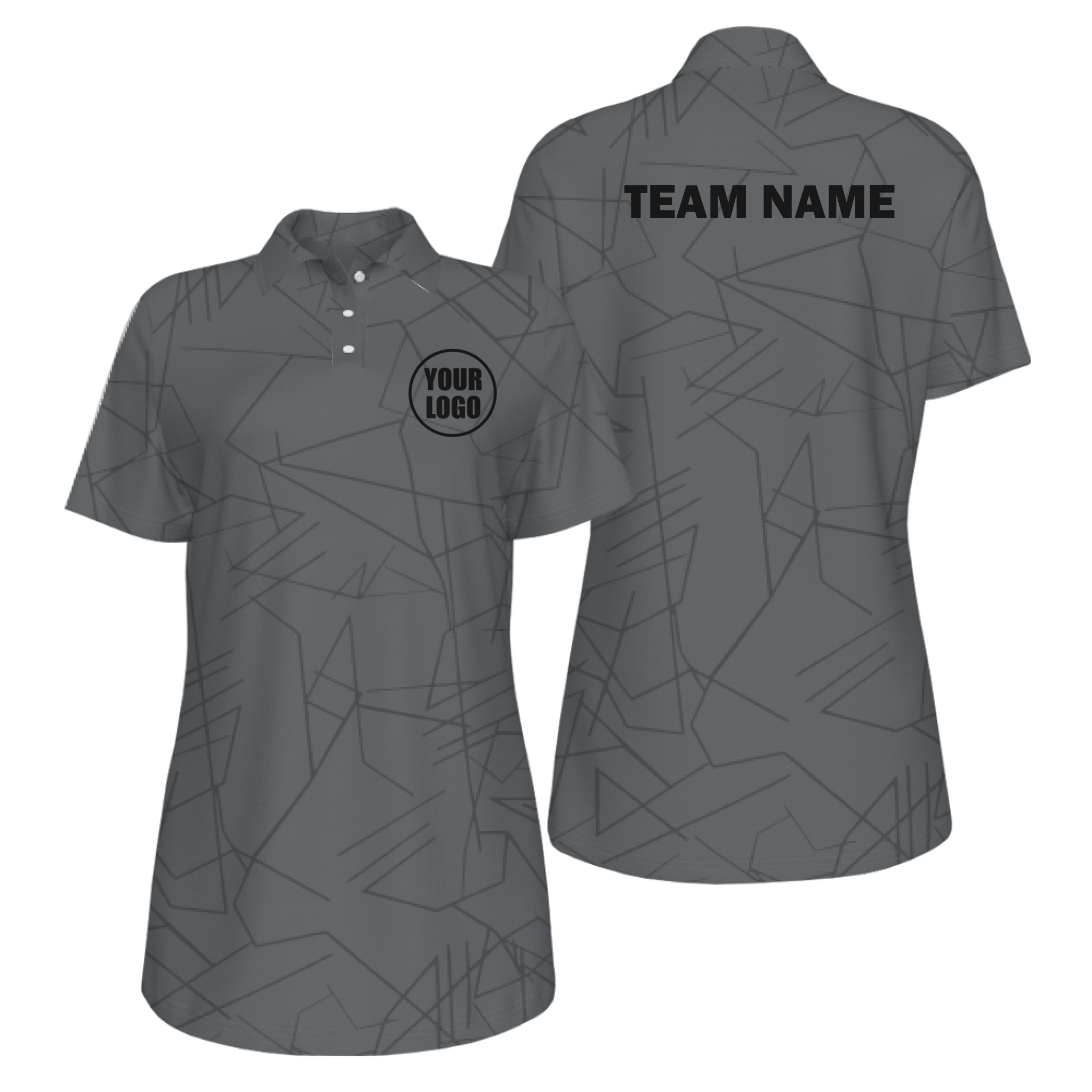 Picklewin Simple Abstract UV Protection Polo Shirt Custom For Women 12