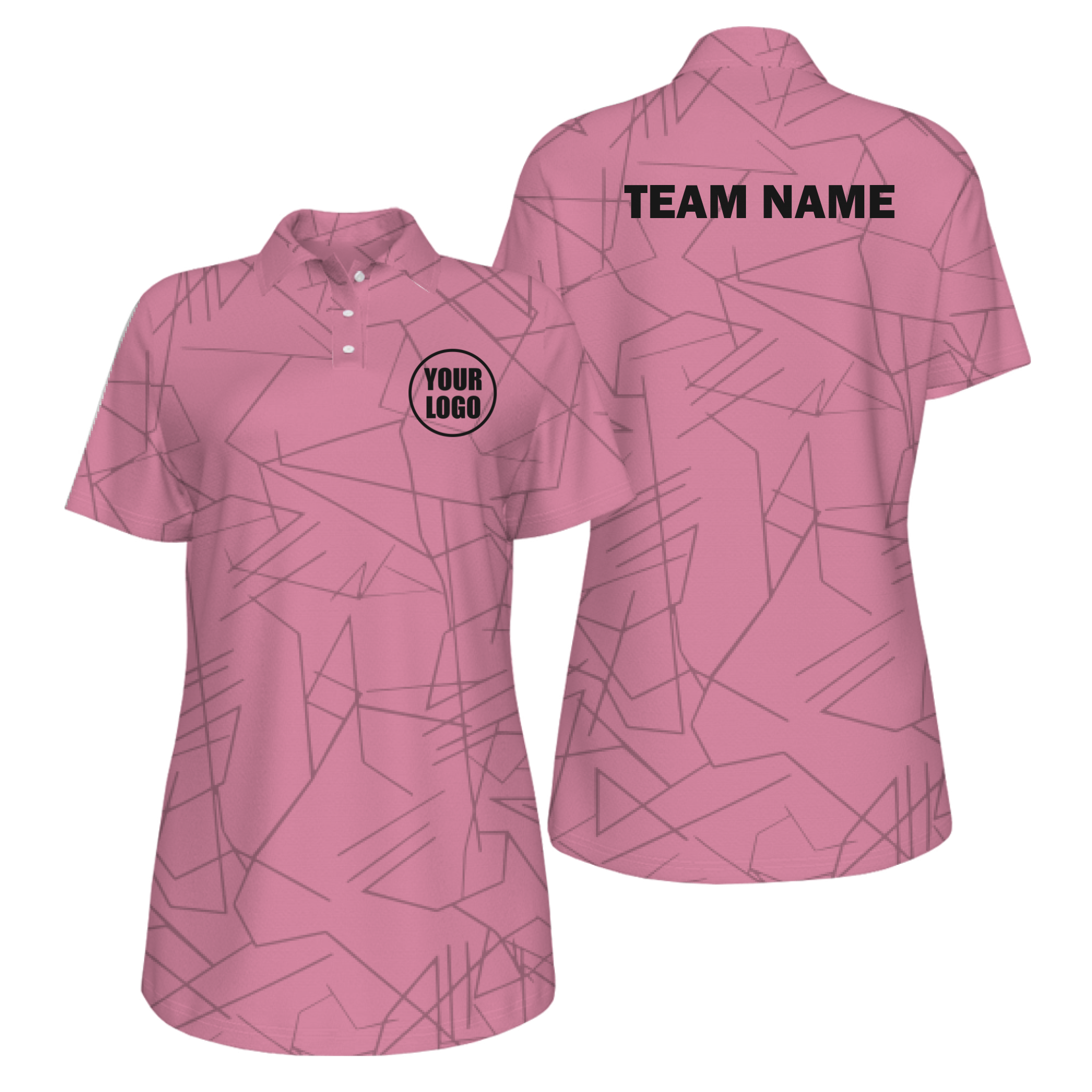 Picklewin Simple Abstract UV Protection Polo Shirt Custom For Women 6