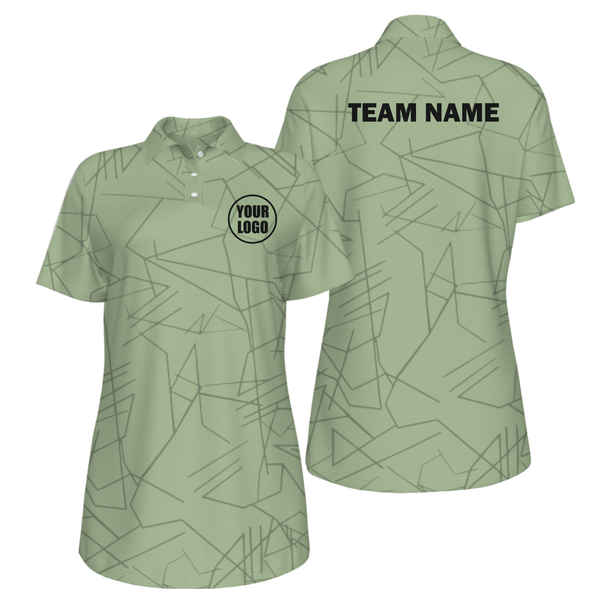 Picklewin Simple Abstract UV Protection Polo Shirt Custom For Women 5