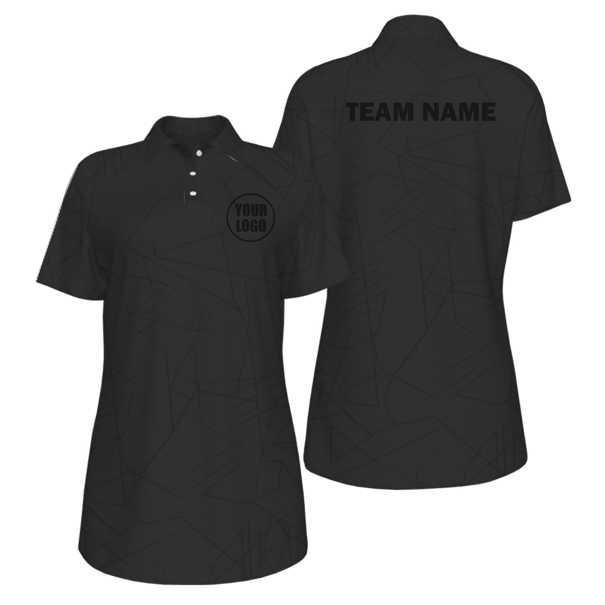 Picklewin Simple Abstract UV Protection Polo Shirt Custom For Women 15