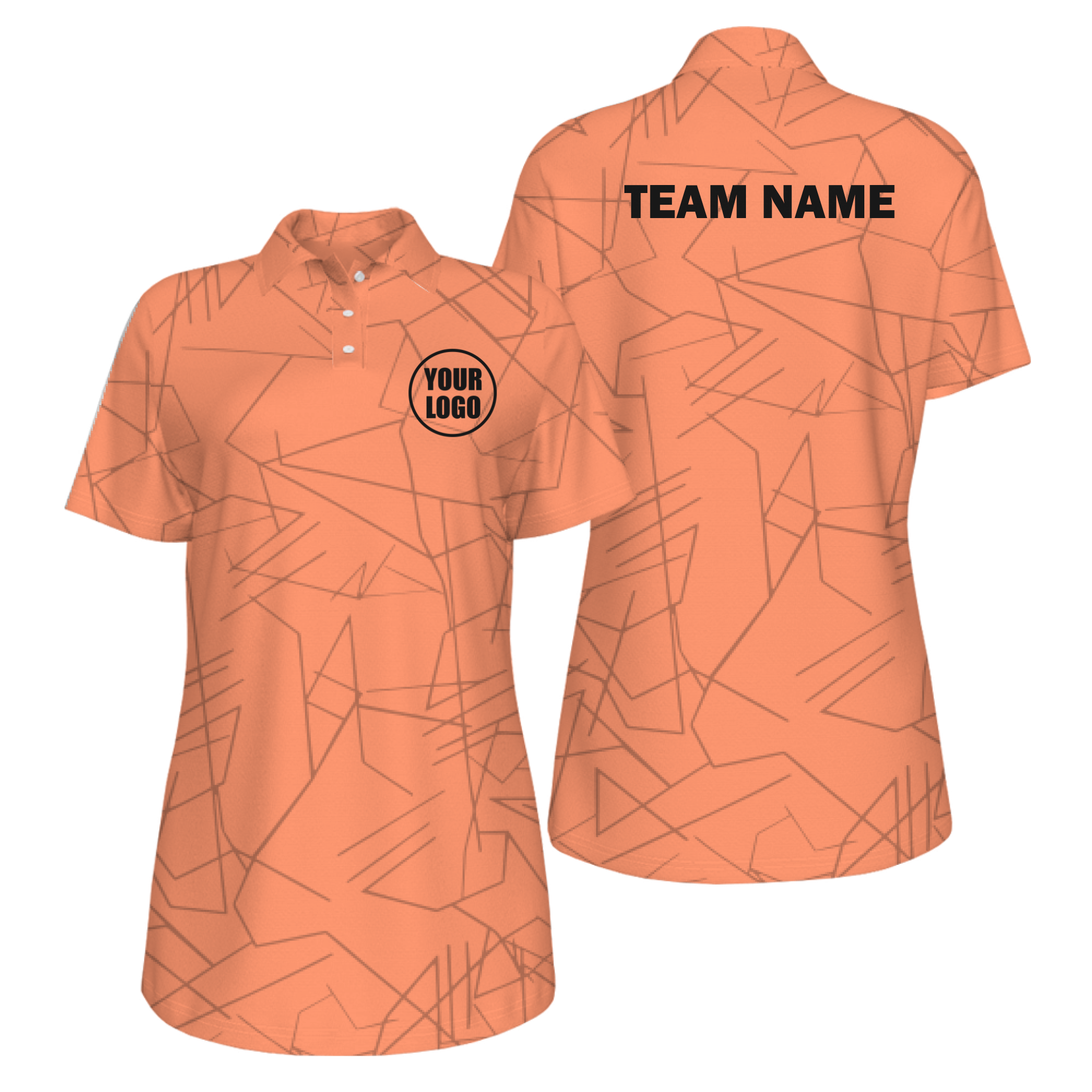 Picklewin Simple Abstract UV Protection Polo Shirt Custom For Women 2