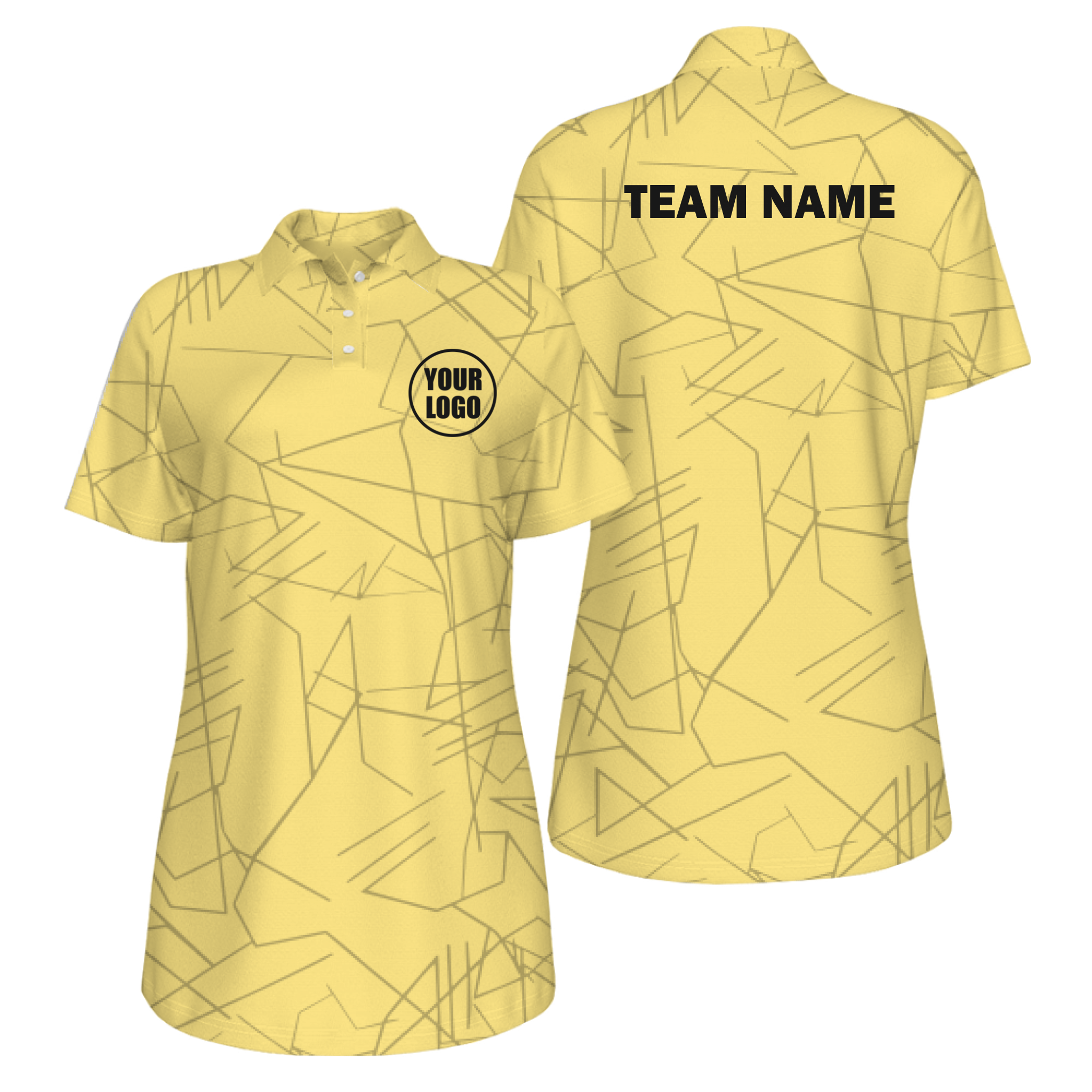 Picklewin Simple Abstract UV Protection Polo Shirt Custom For Women 4