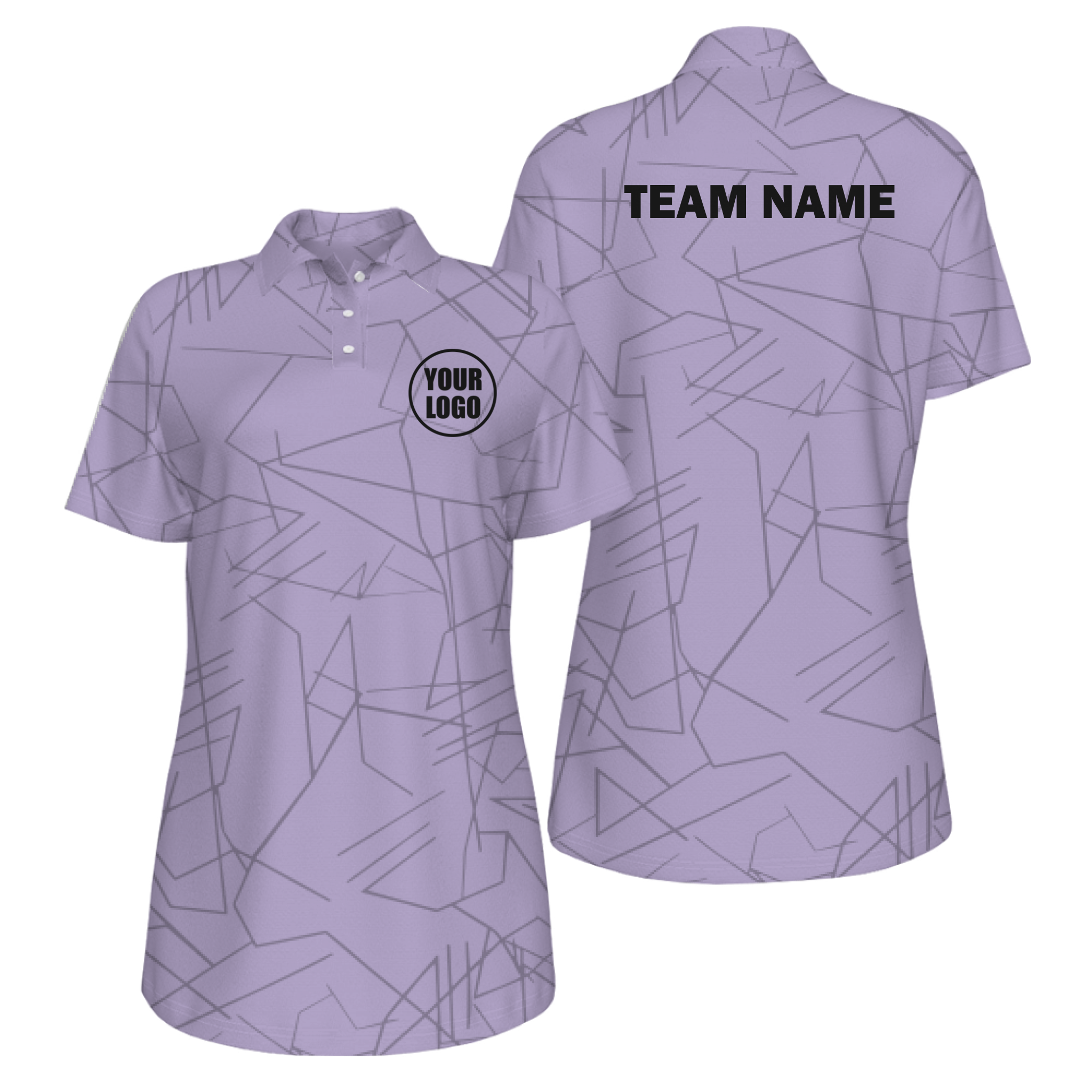 Picklewin Simple Abstract UV Protection Polo Shirt Custom For Women 7