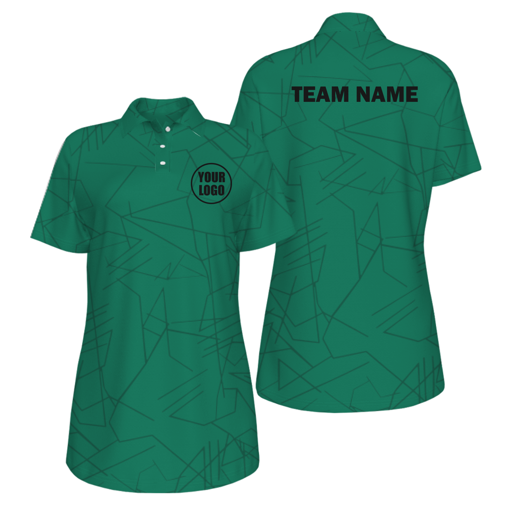 Picklewin Simple Abstract UV Protection Polo Shirt Custom For Women 9