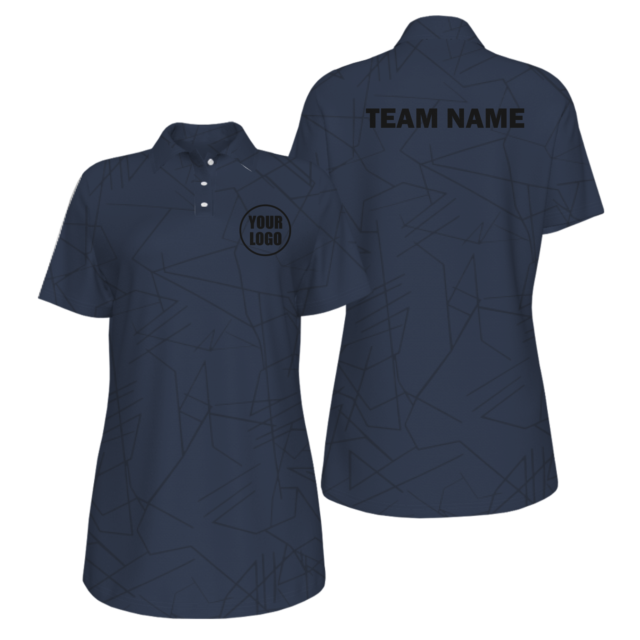 Picklewin Simple Abstract UV Protection Polo Shirt Custom For Women 10