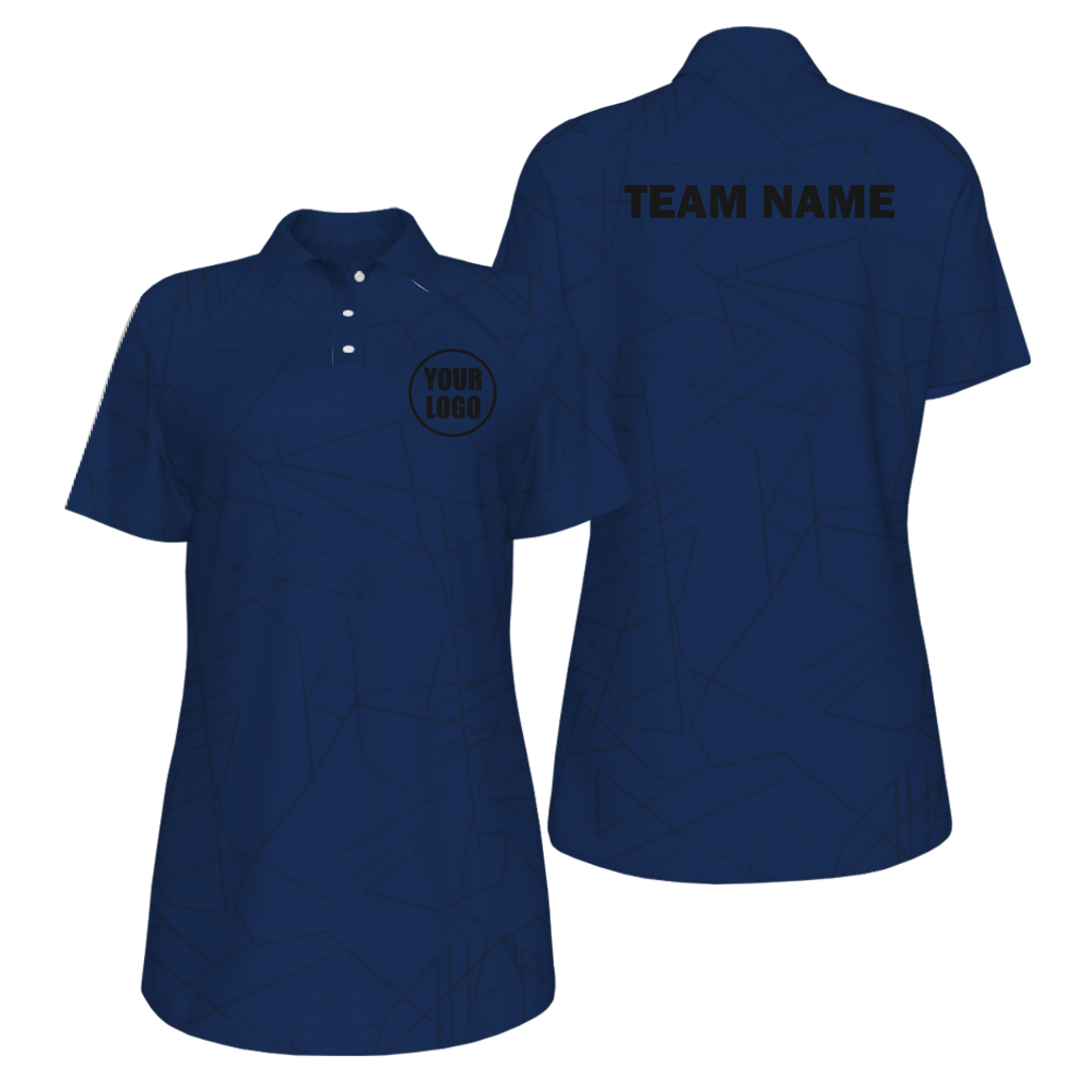 Picklewin Simple Abstract UV Protection Polo Shirt Custom For Women 11