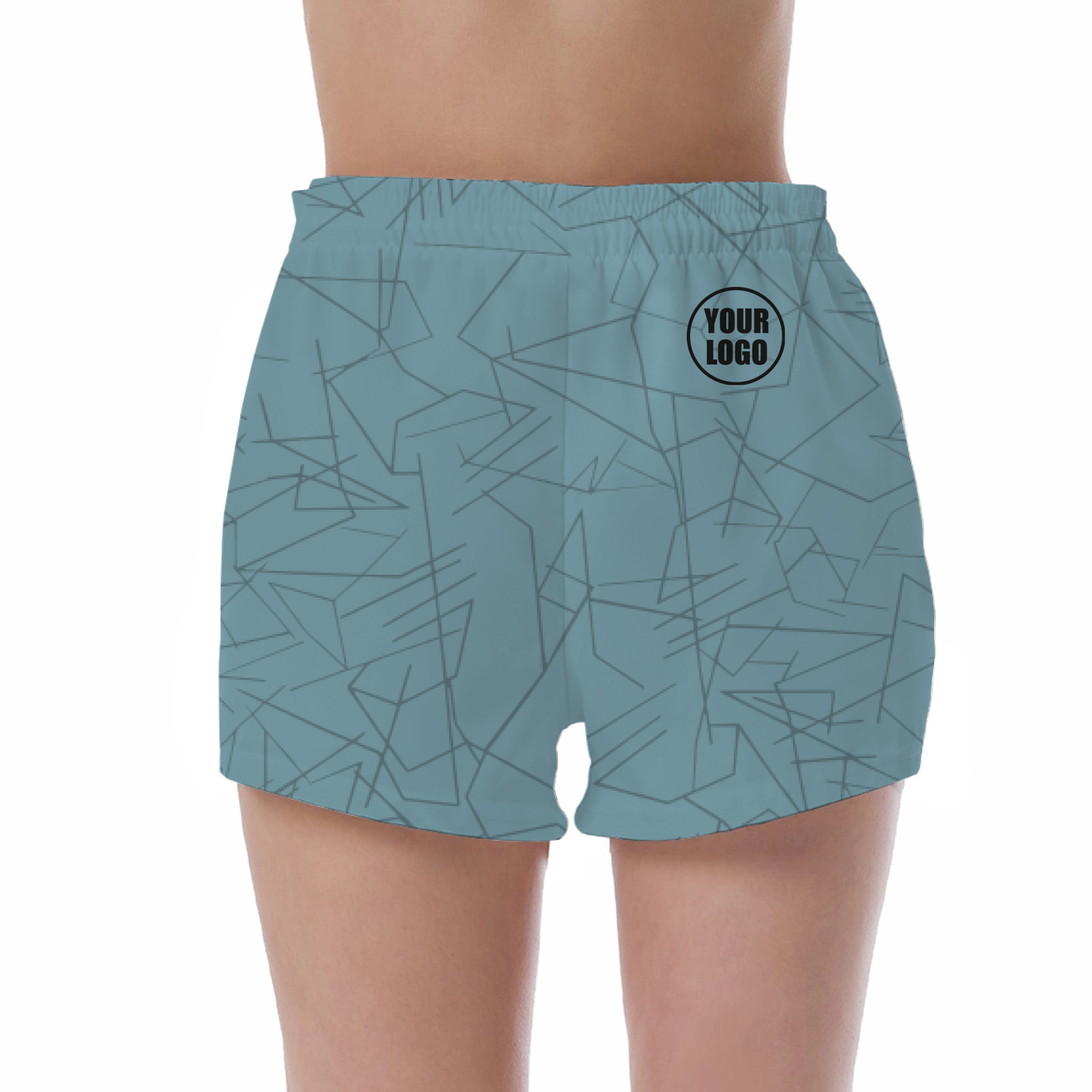 Picklewin Simple Abstract Women's Custom UV Protection Shorts 5