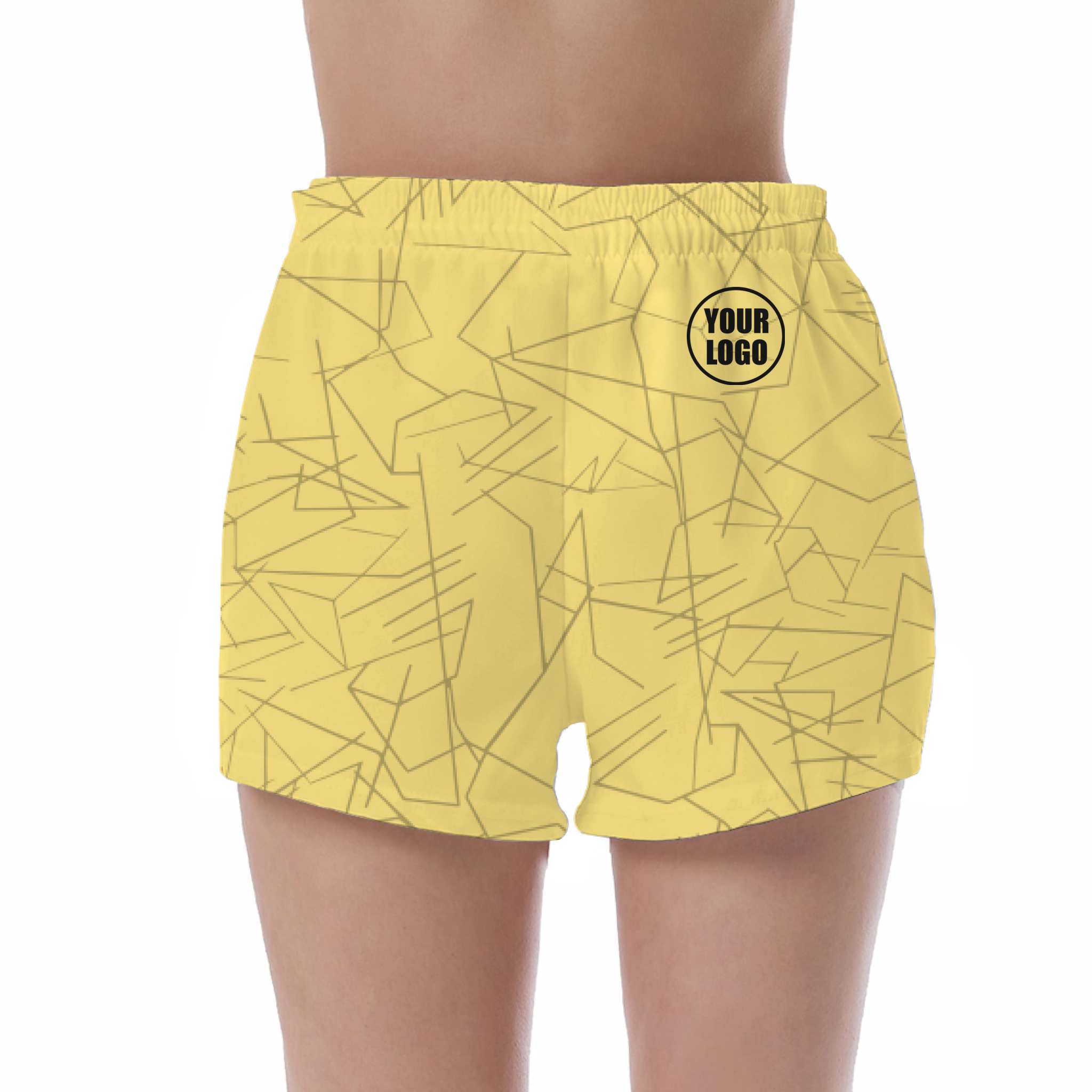 Picklewin Simple Abstract Women's Custom UV Protection Shorts 2