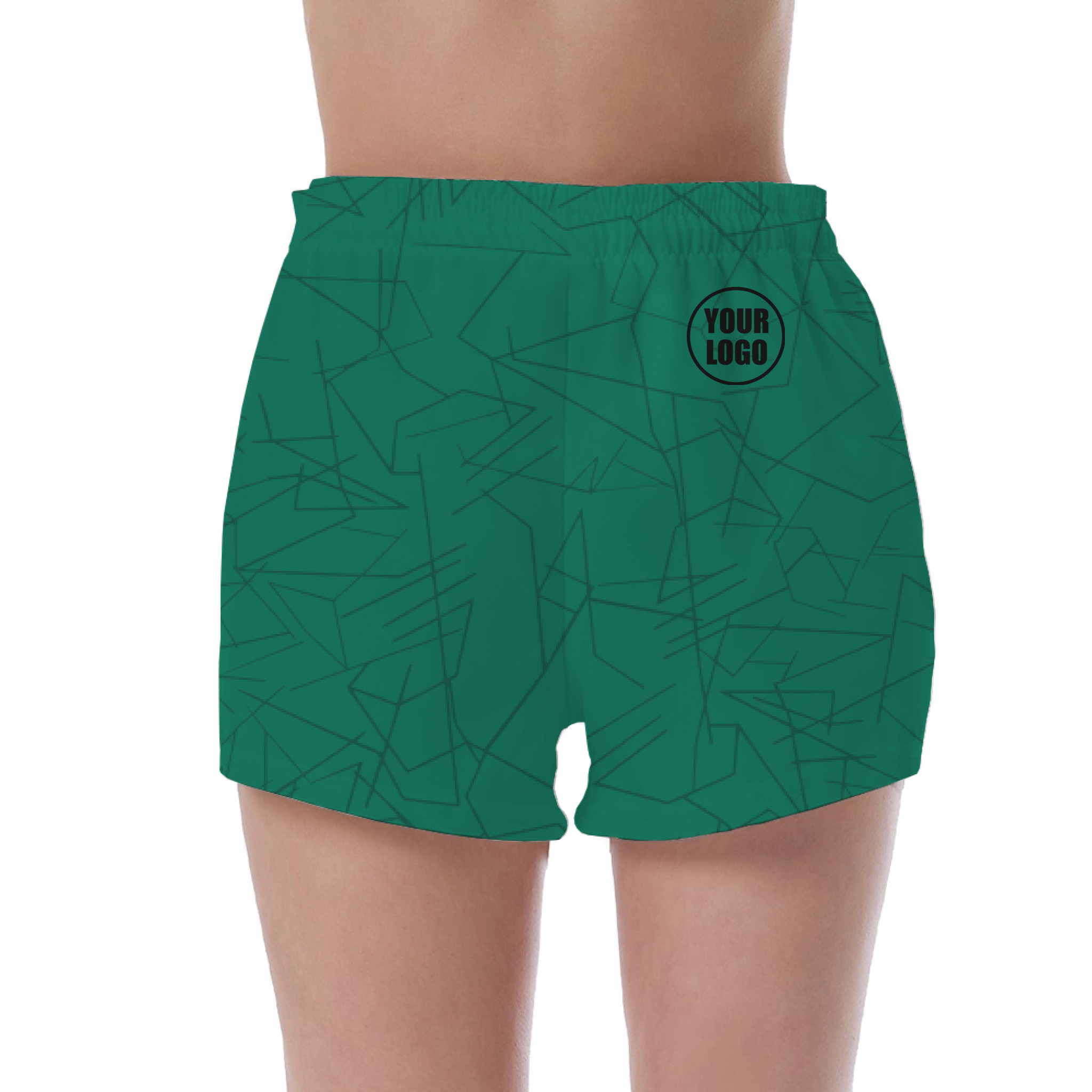 Picklewin Simple Abstract Women's Custom UV Protection Shorts 8