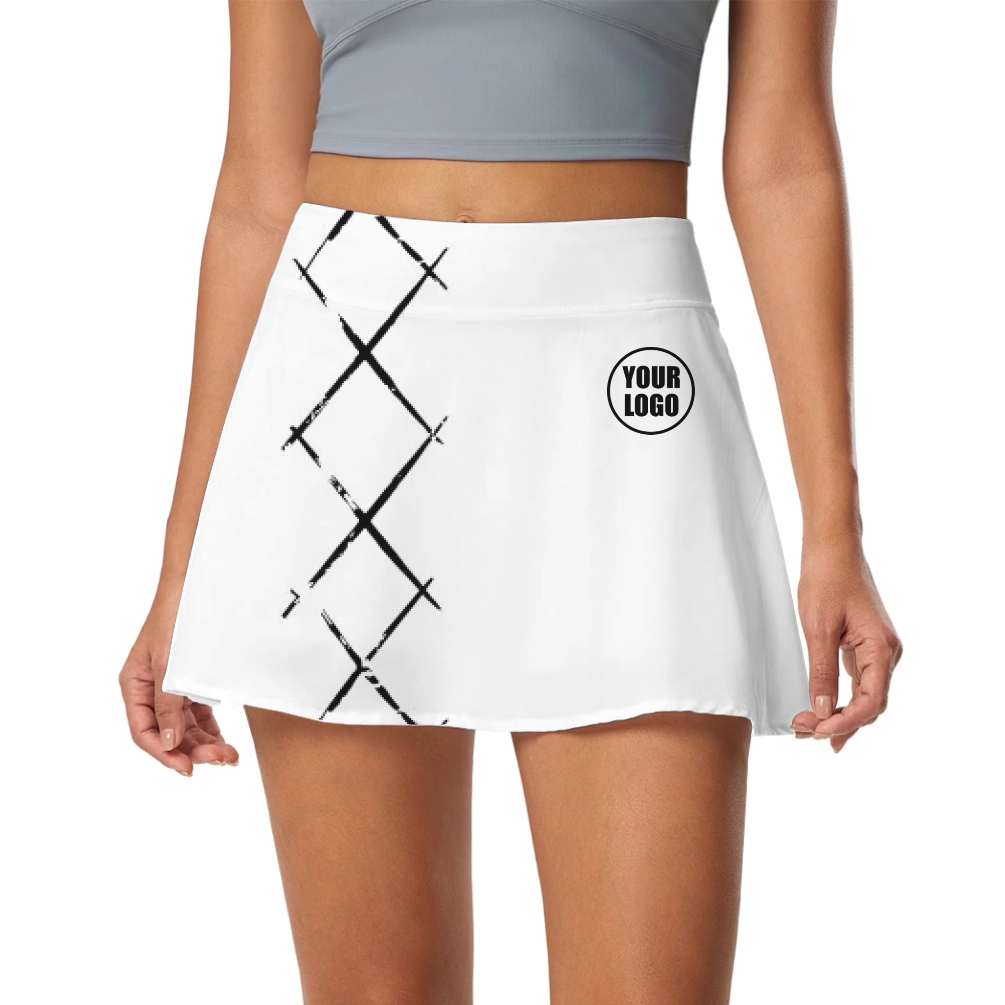 Picklewin Simple Argyle Women's Custom Skort 12