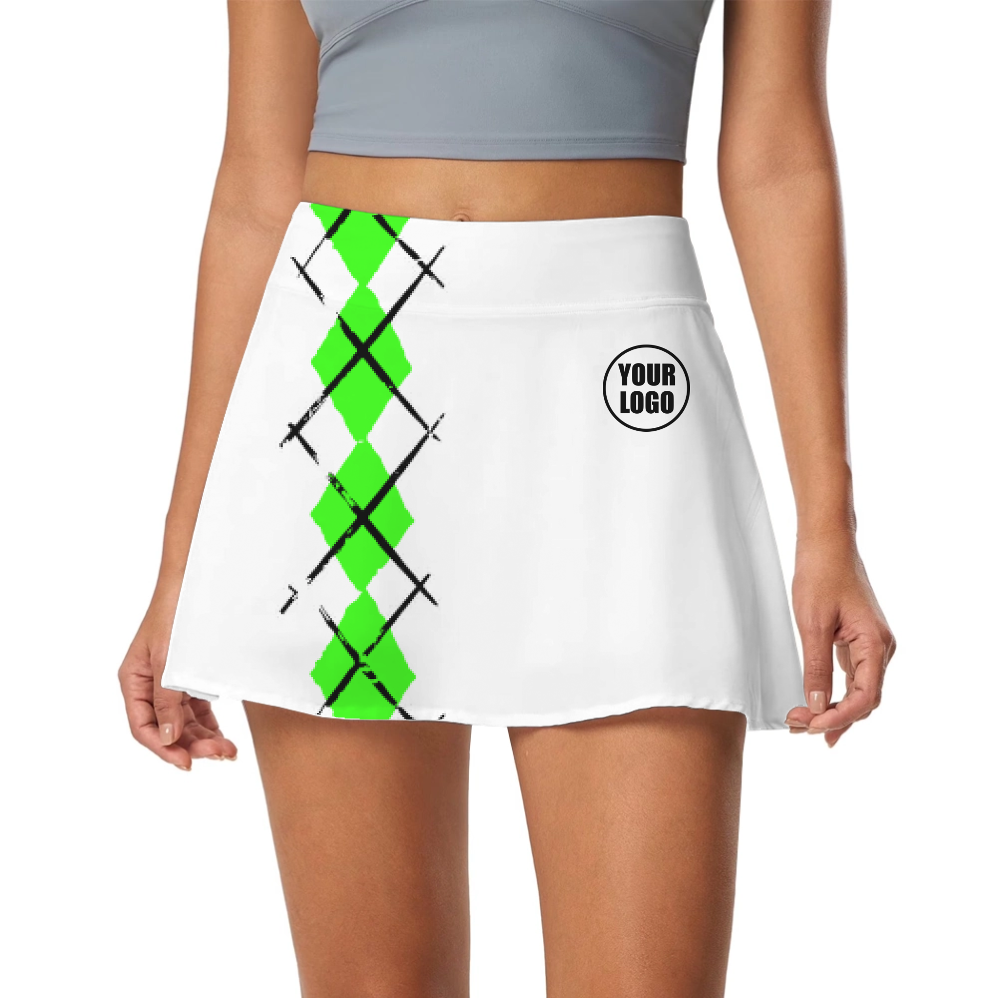 Picklewin Simple Argyle Women's Custom Skort 10