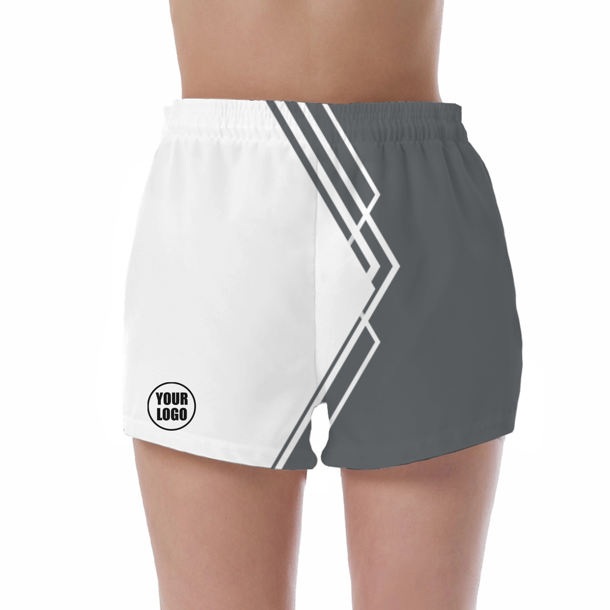 Picklewin Simple Stripe Women's Custom UV Protection Shorts 11