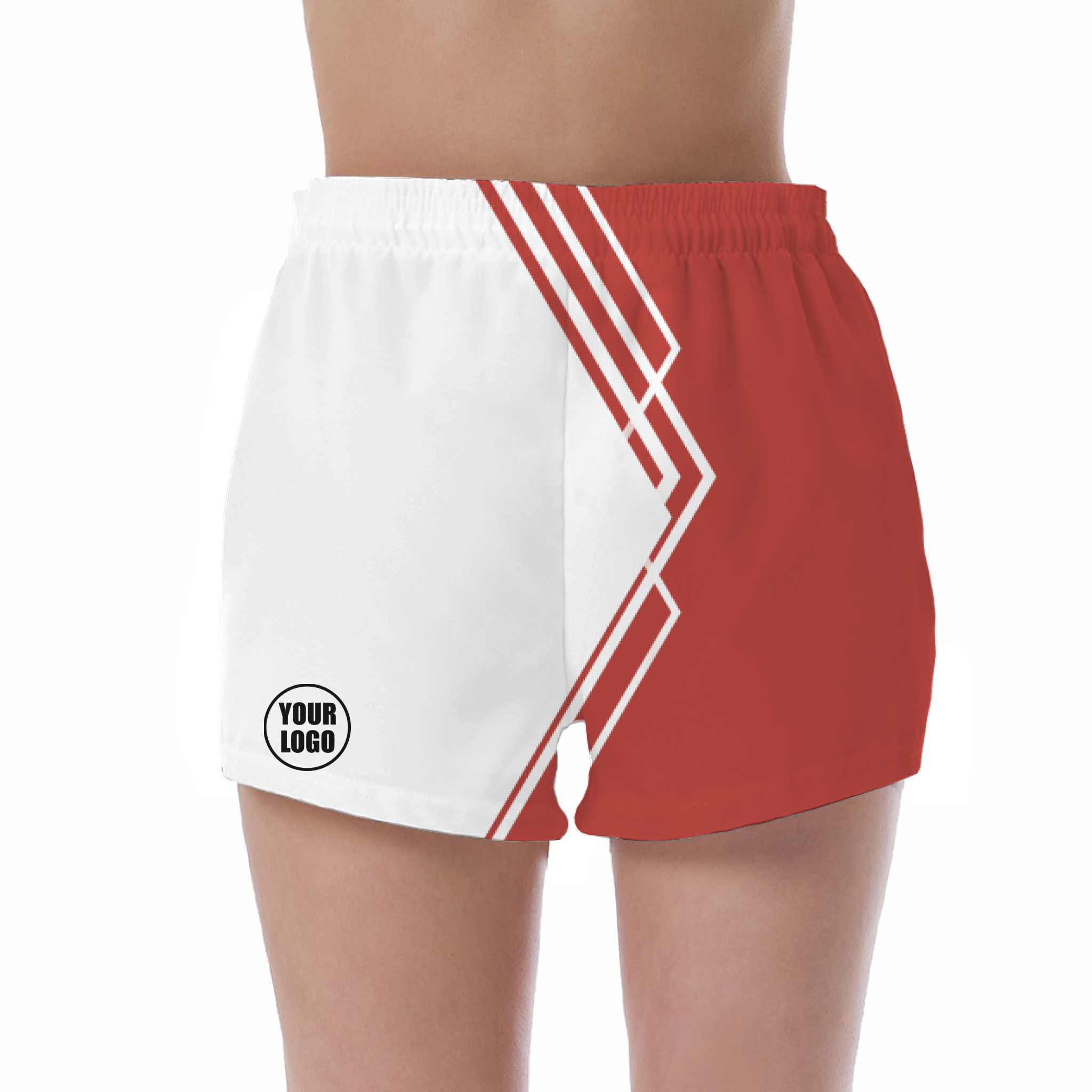 Picklewin Simple Stripe Women's Custom UV Protection Shorts 9