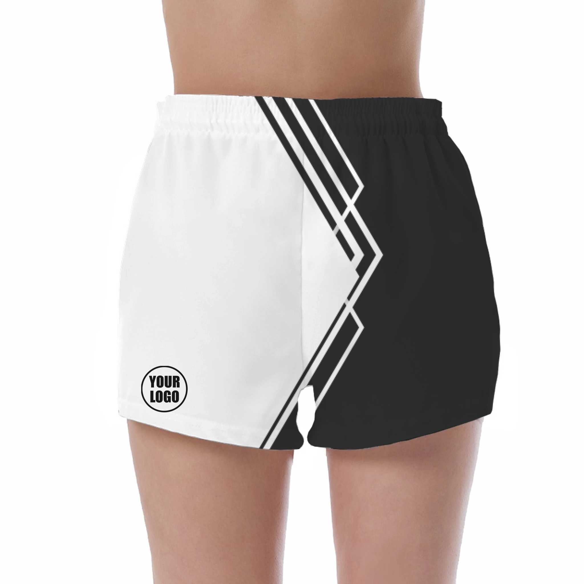 Picklewin Simple Stripe Women's Custom UV Protection Shorts 15