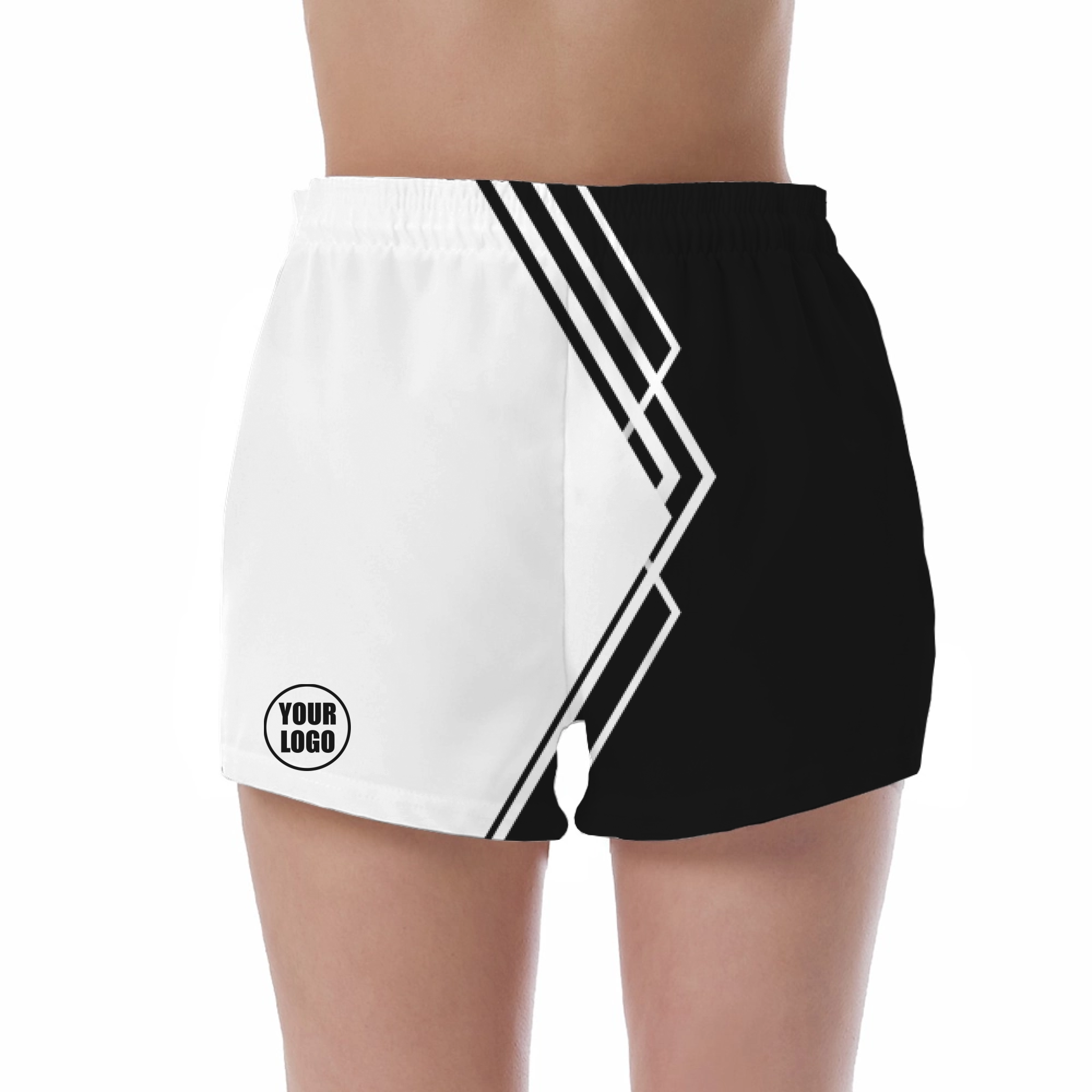 Picklewin Simple Stripe Women's Custom UV Protection Shorts 16