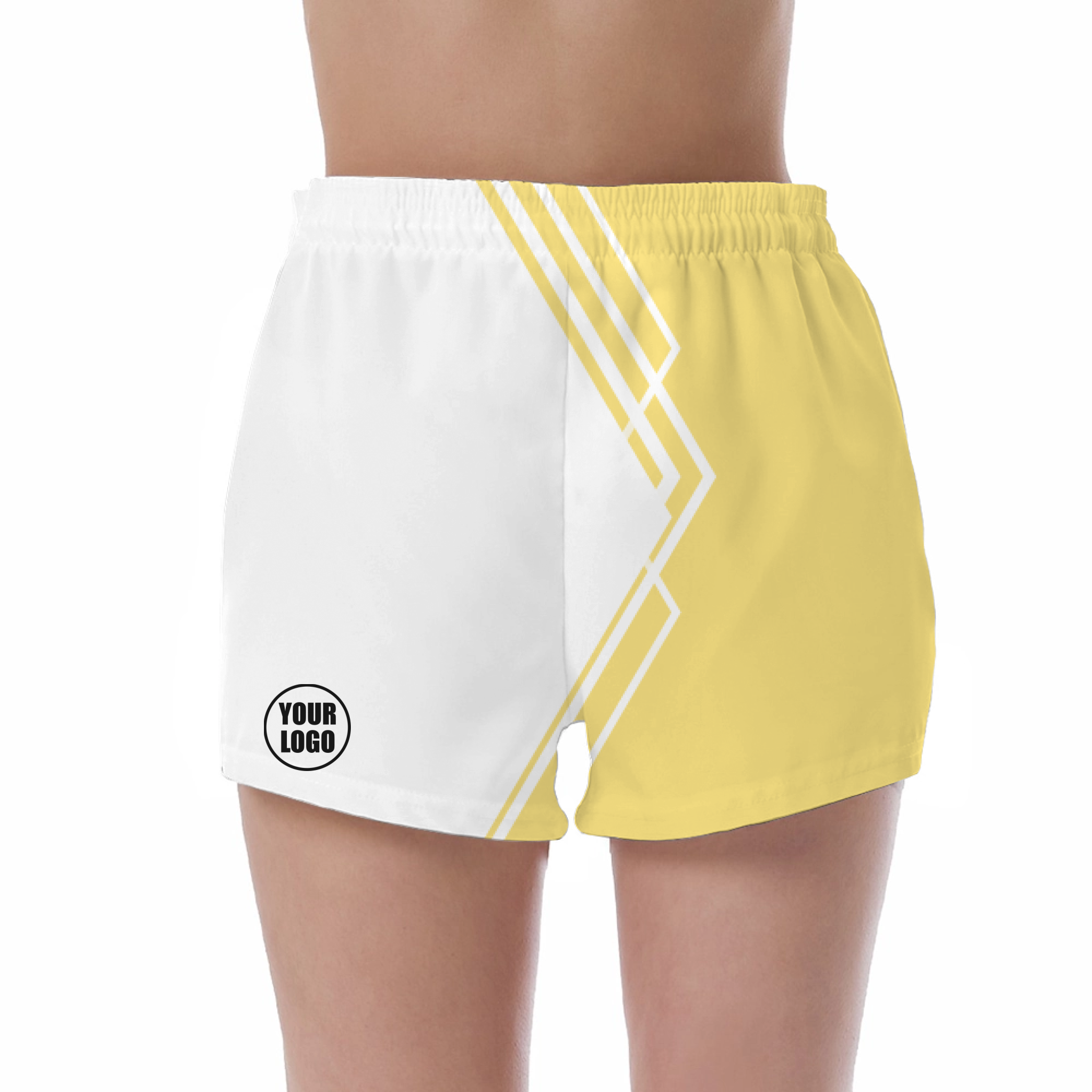 Picklewin Simple Stripe Women's Custom UV Protection Shorts 7