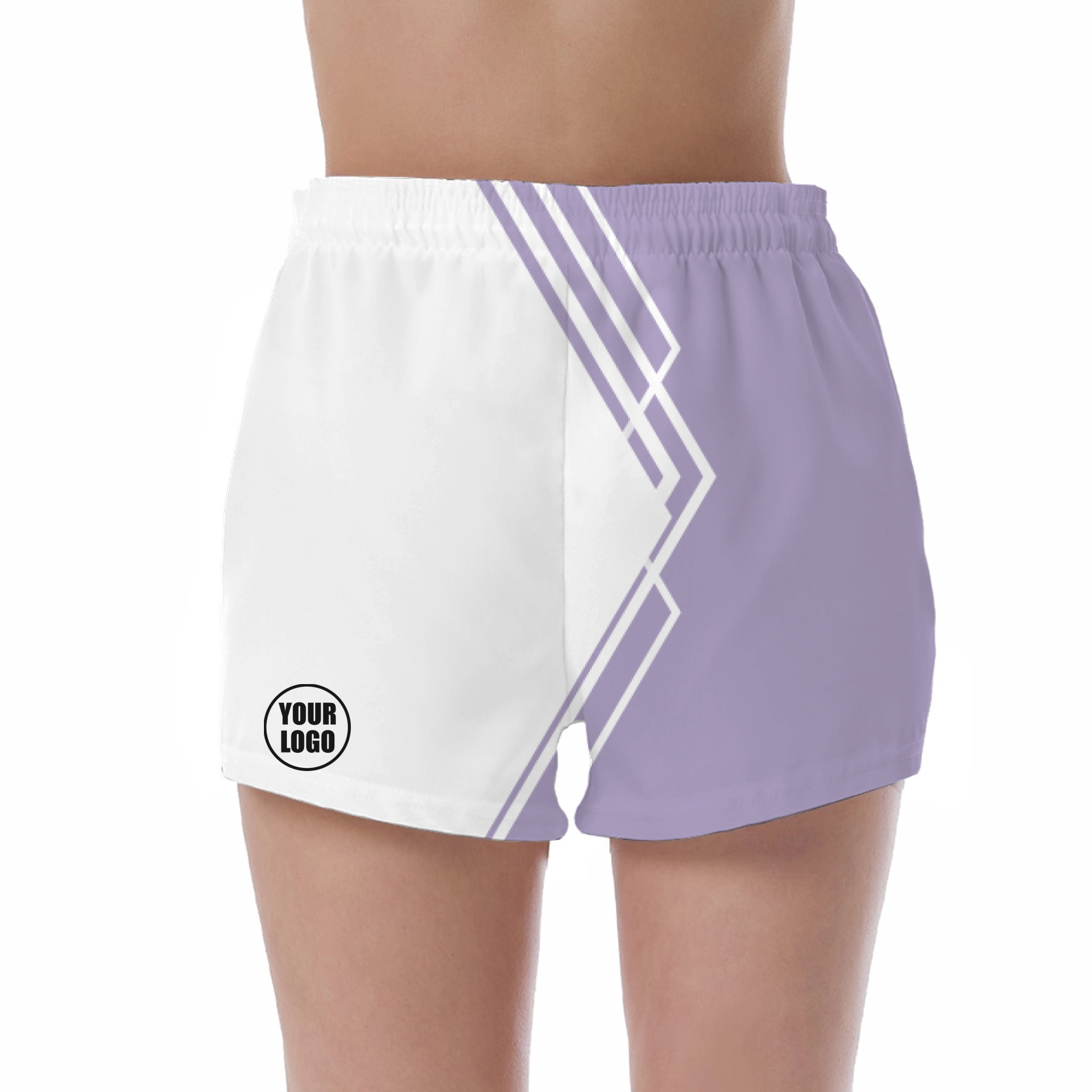Picklewin Simple Stripe Women's Custom UV Protection Shorts 10