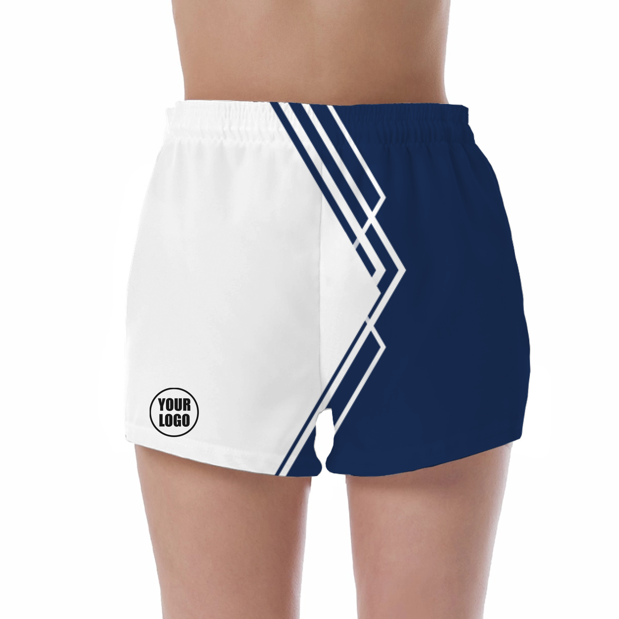 Picklewin Simple Stripe Women's Custom UV Protection Shorts 6