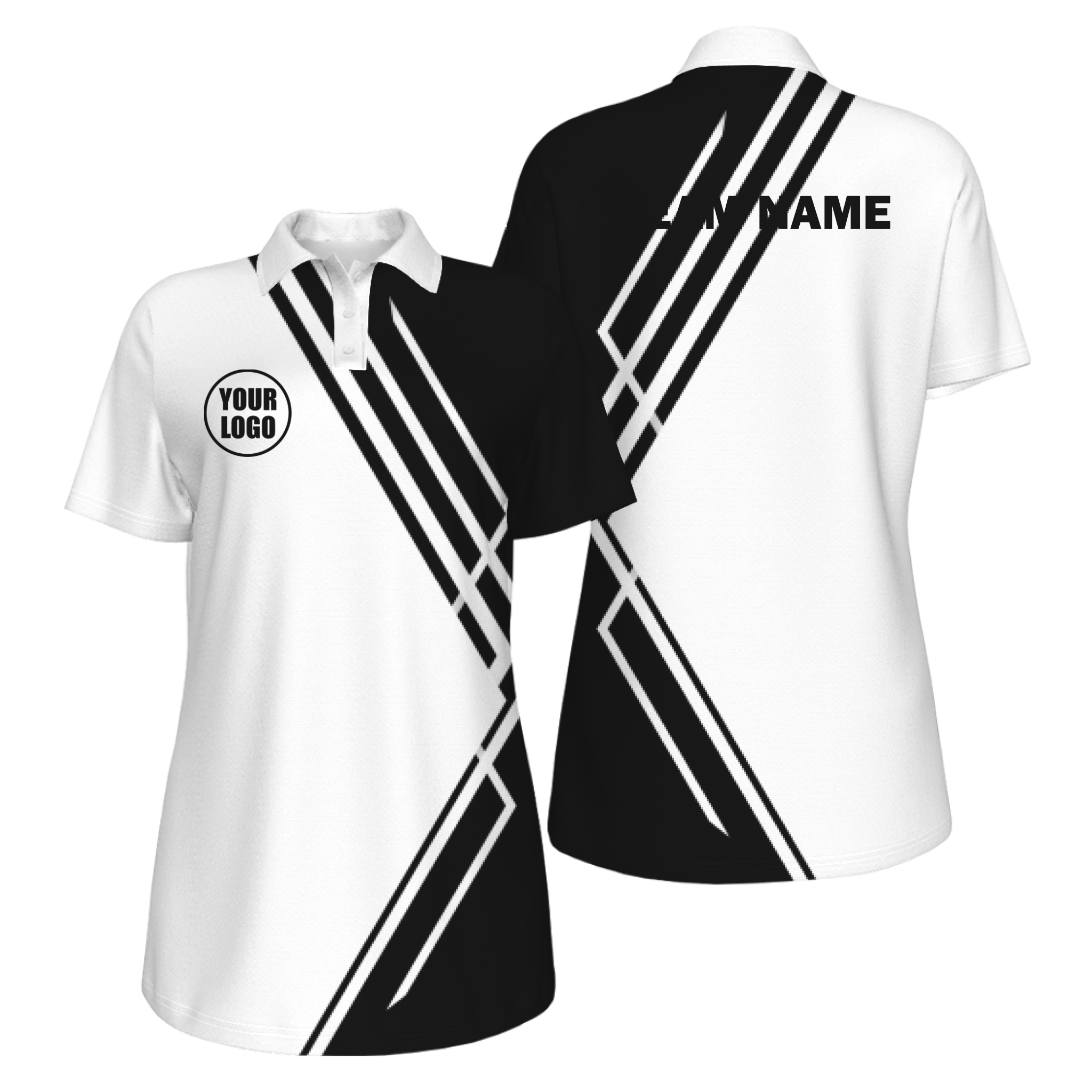 Picklewin Simple Stripe Women's Customized UV Protection Polo 3