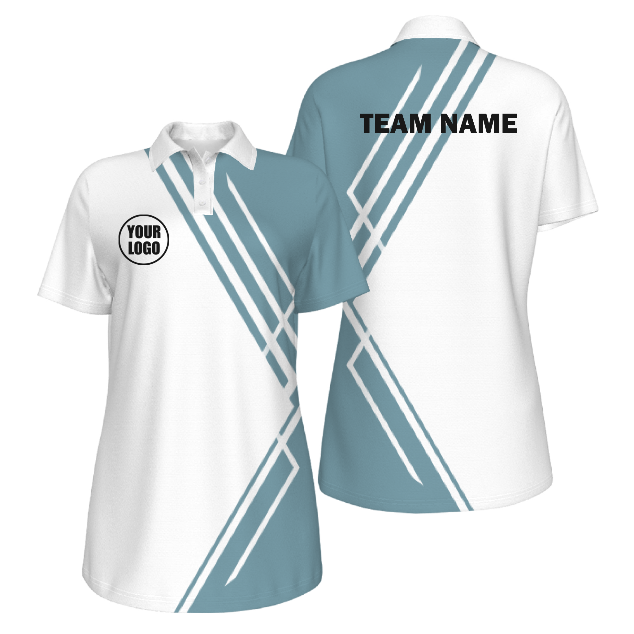 Picklewin Simple Stripe Women's Customized UV Protection Polo 4