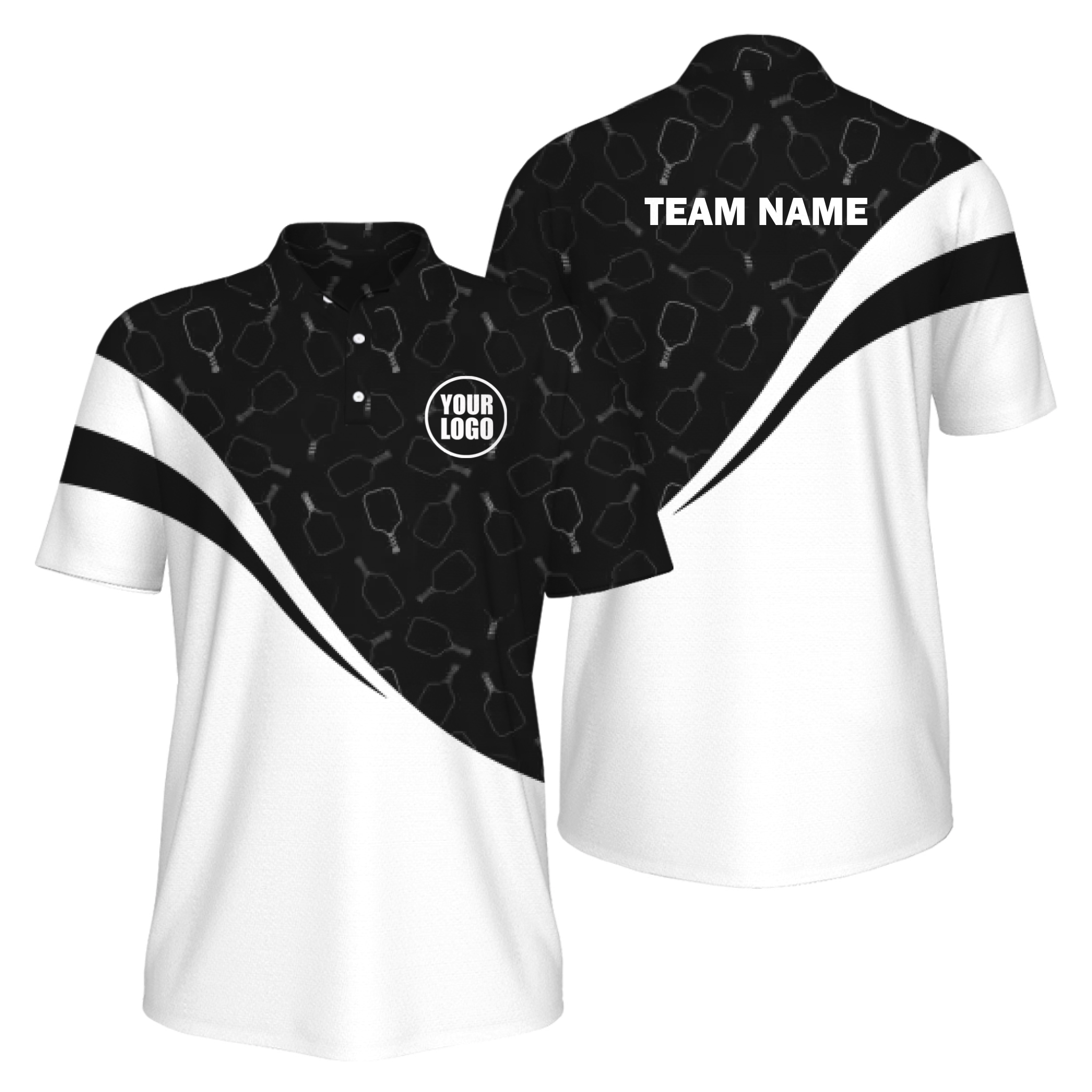 Picklewin Special Pickleball Pattern Men's UV Protection Polo Shirt 2