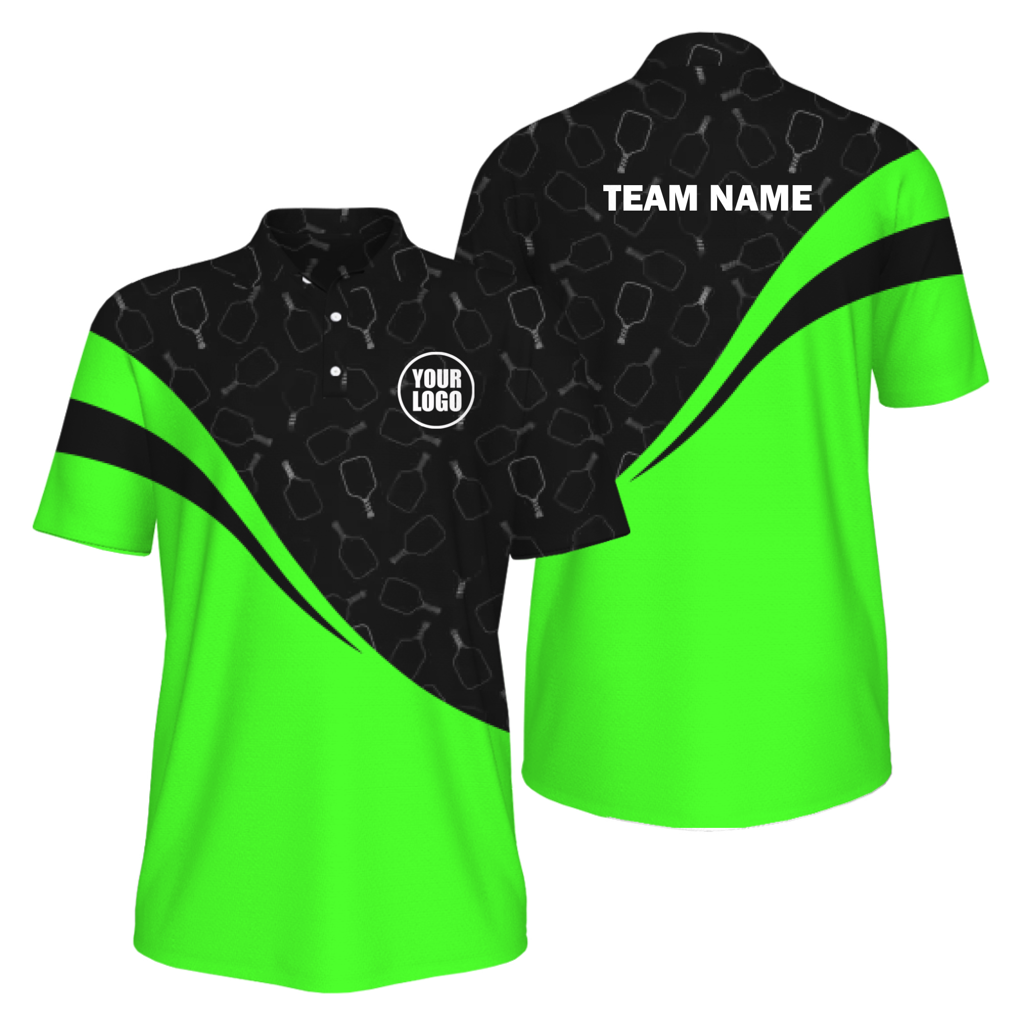 Picklewin Special Pickleball Pattern Men's UV Protection Polo Shirt 10