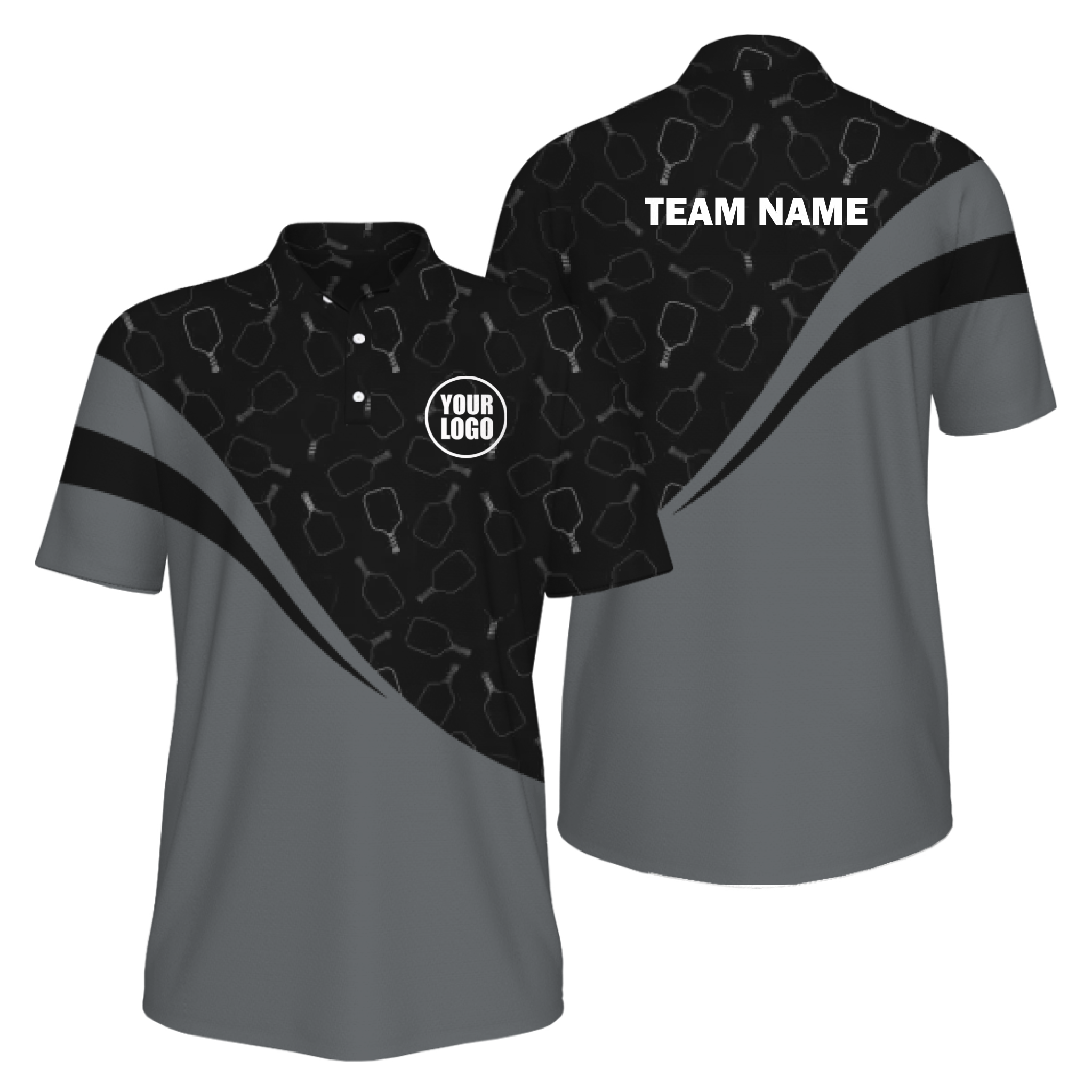 Picklewin Special Pickleball Pattern Men's UV Protection Polo Shirt 11