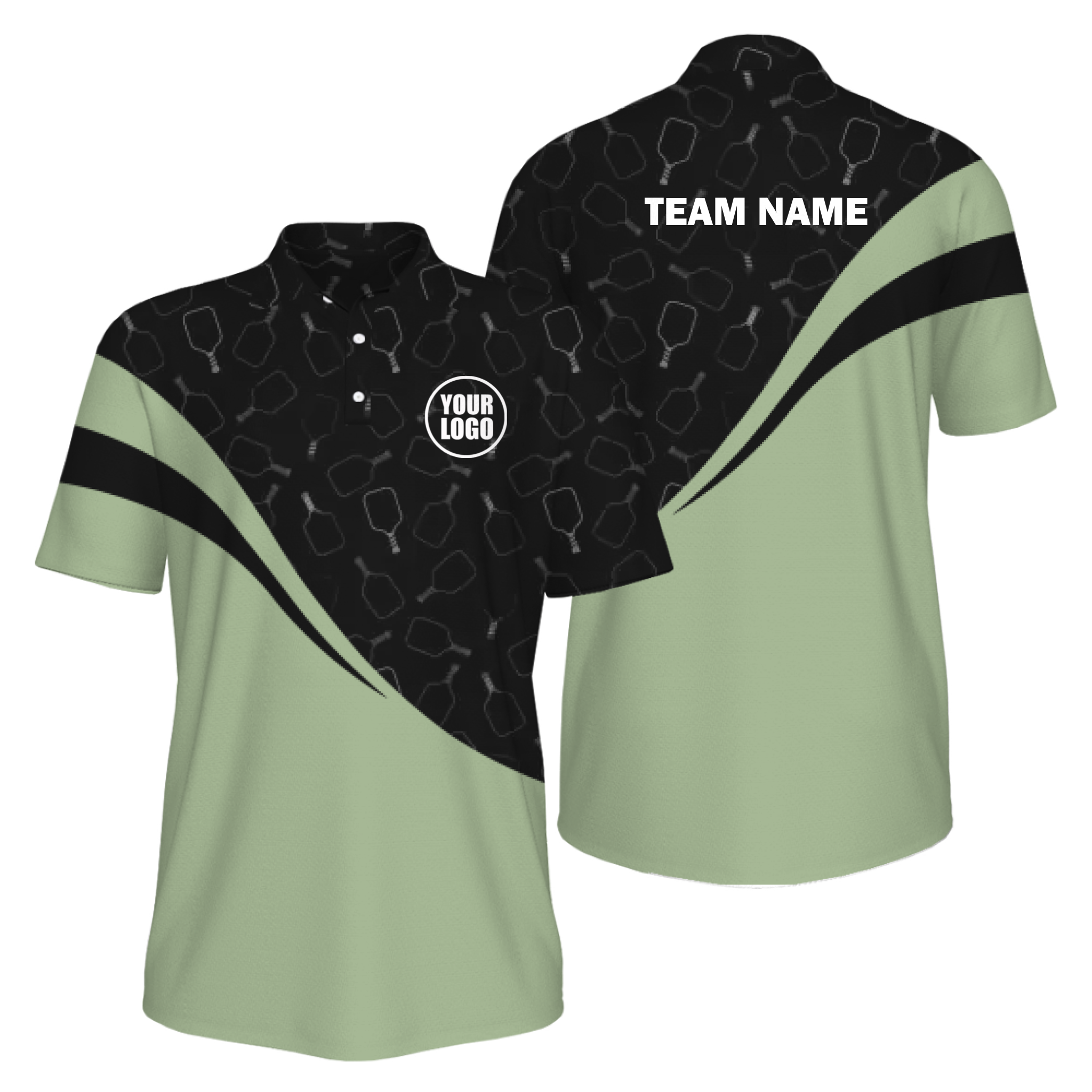 Picklewin Special Pickleball Pattern Men's UV Protection Polo Shirt 15