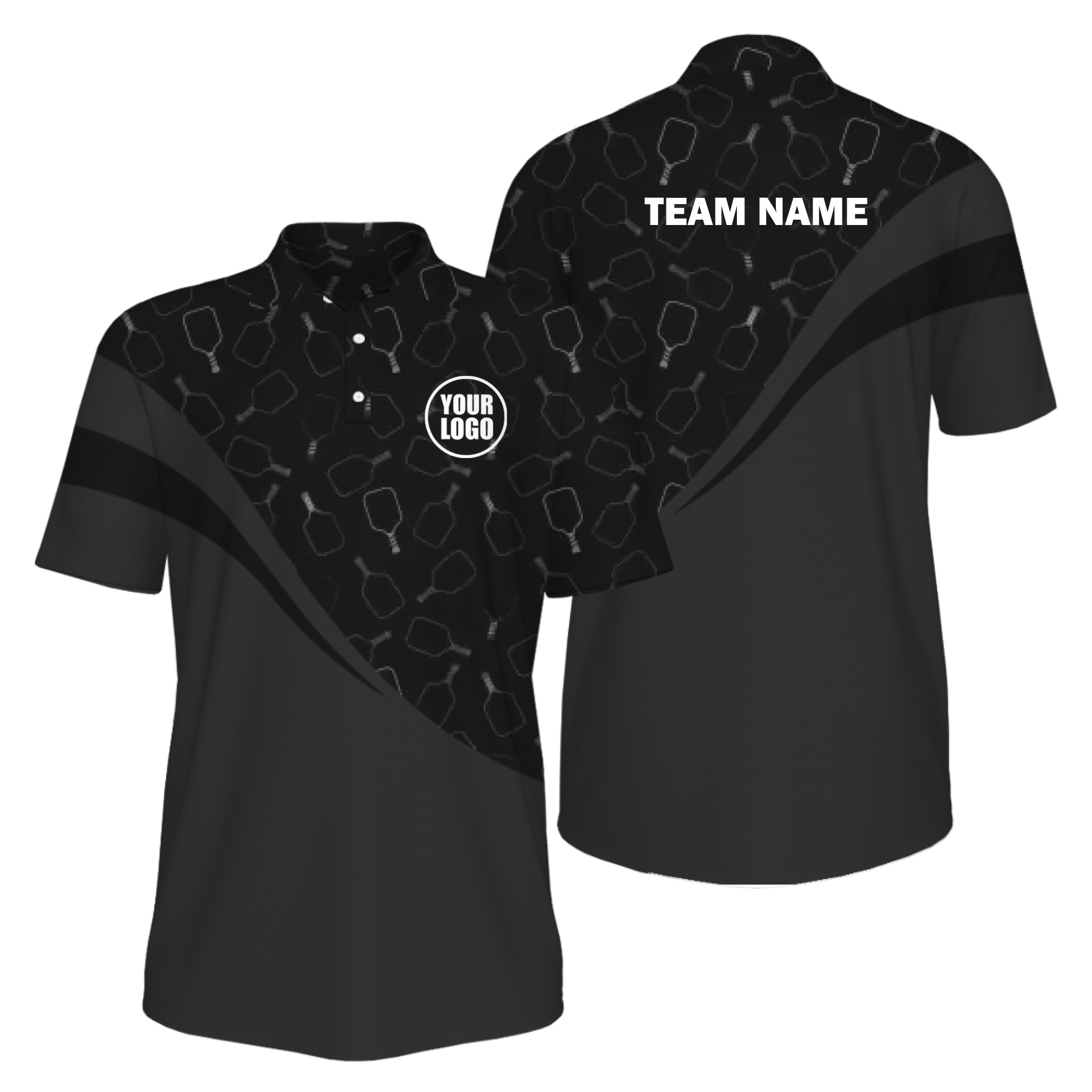 Picklewin Special Pickleball Pattern Men's UV Protection Polo Shirt 16