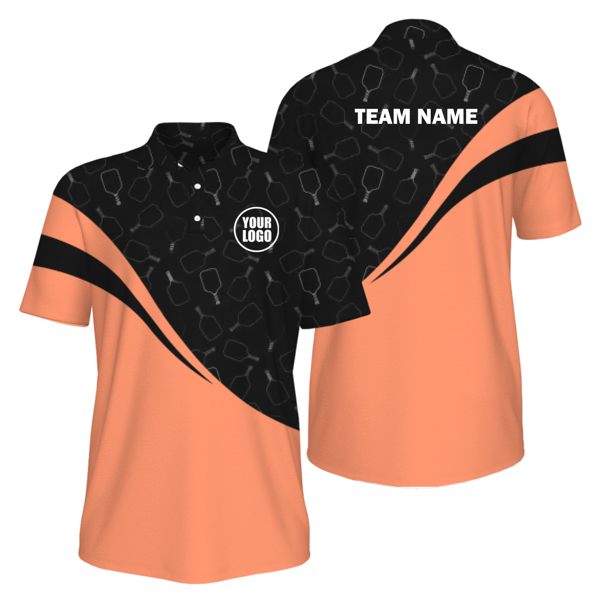 Picklewin Special Pickleball Pattern Men's UV Protection Polo Shirt 3