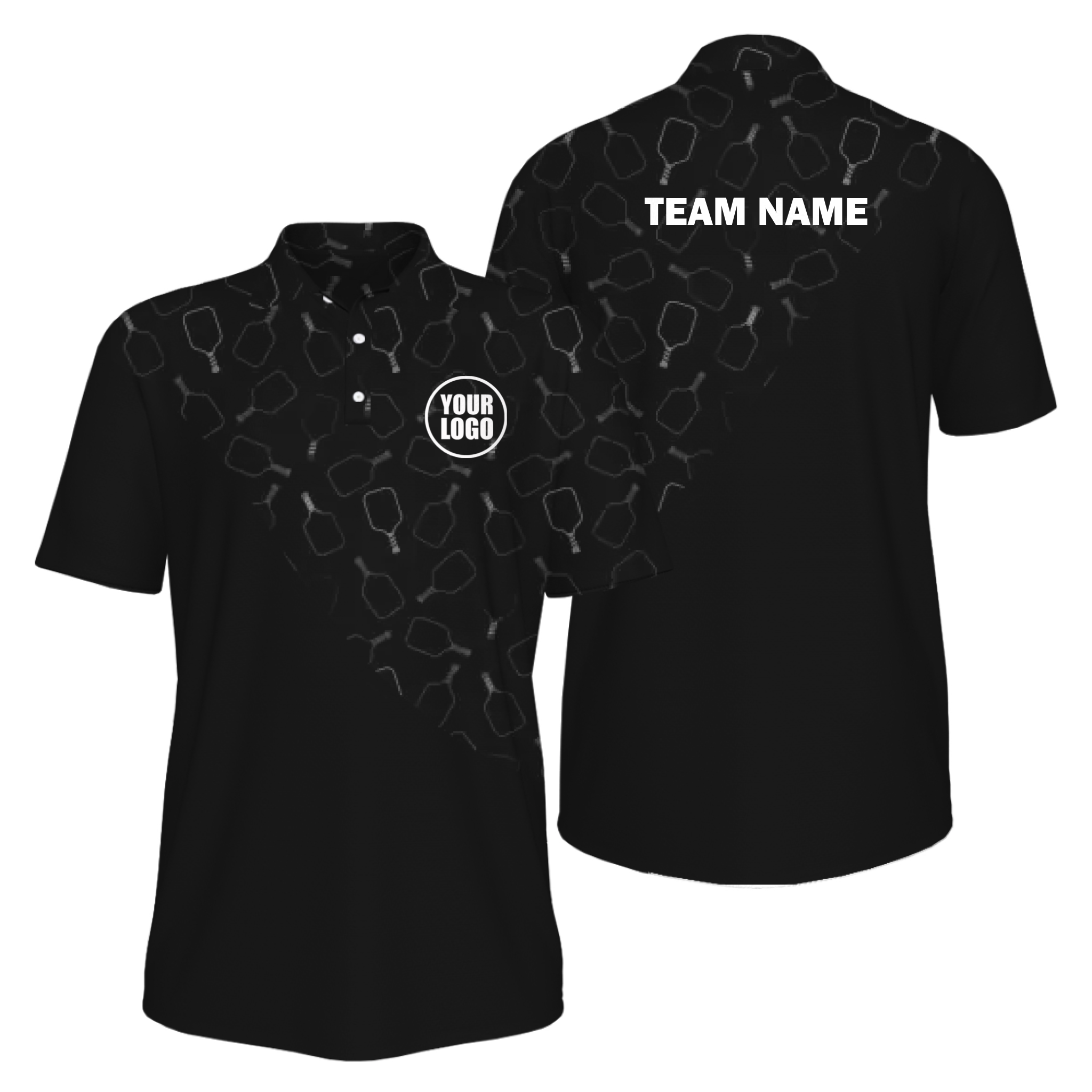 Picklewin Special Pickleball Pattern Men's UV Protection Polo Shirt 4