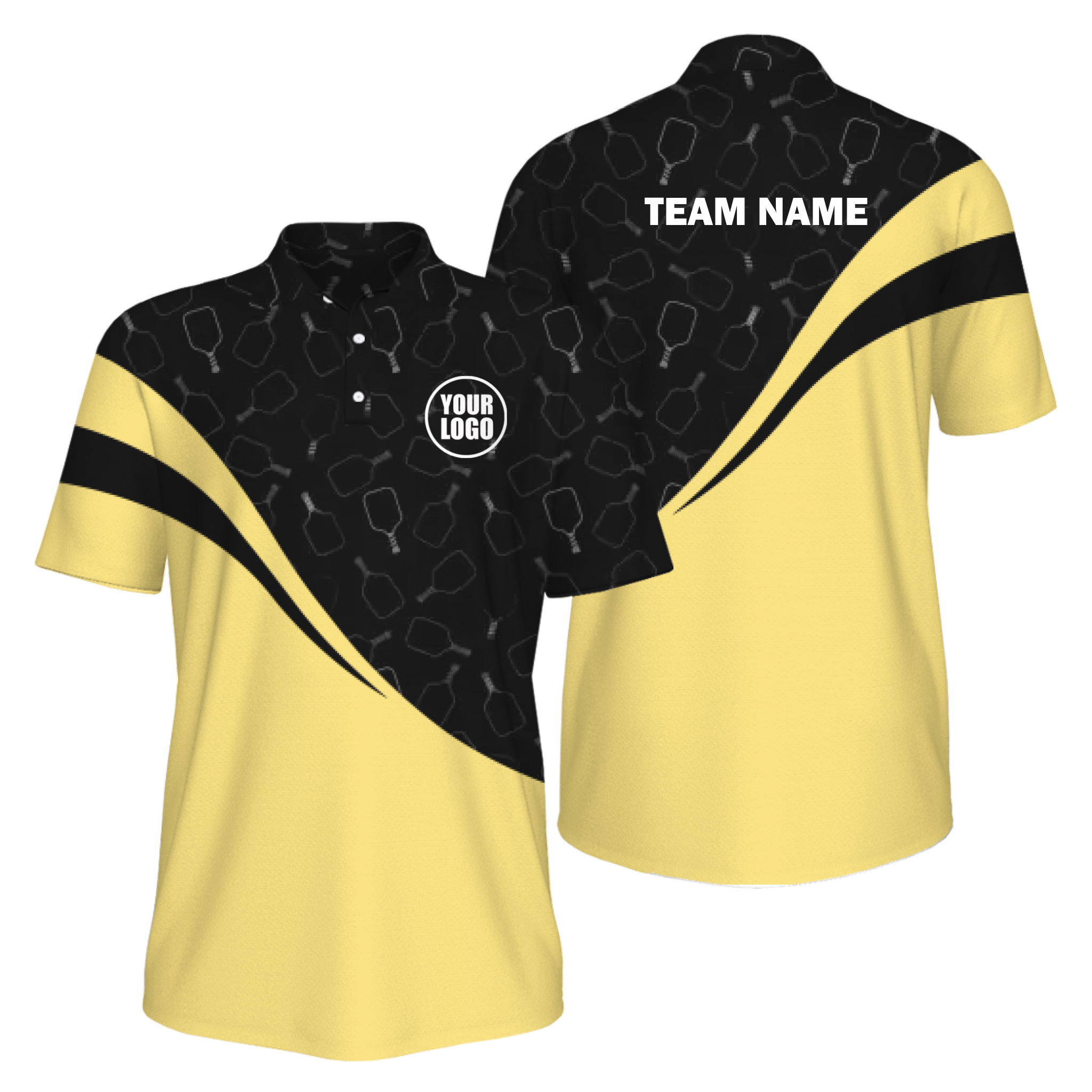 Picklewin Special Pickleball Pattern Men's UV Protection Polo Shirt 5