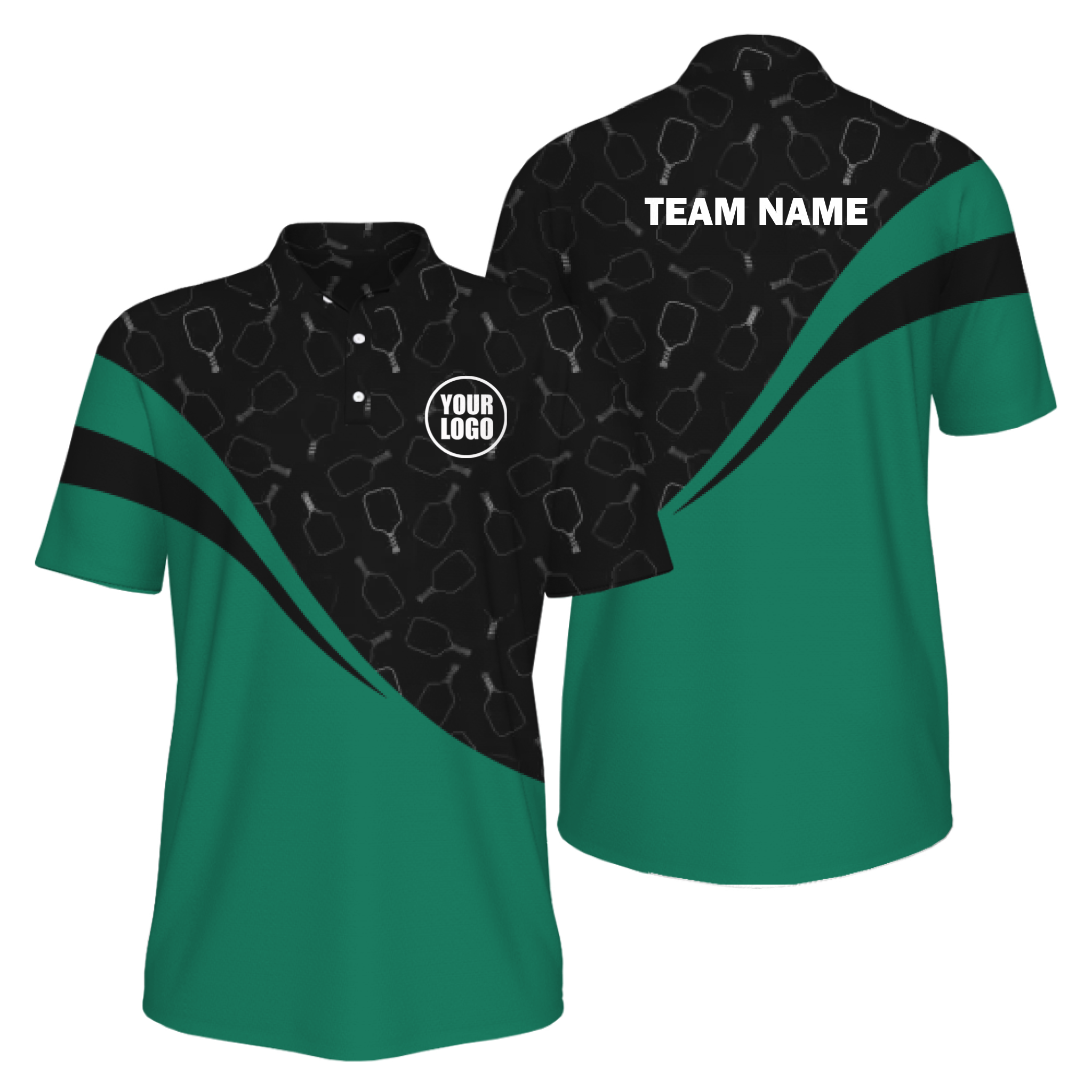 Picklewin Special Pickleball Pattern Men's UV Protection Polo Shirt 7