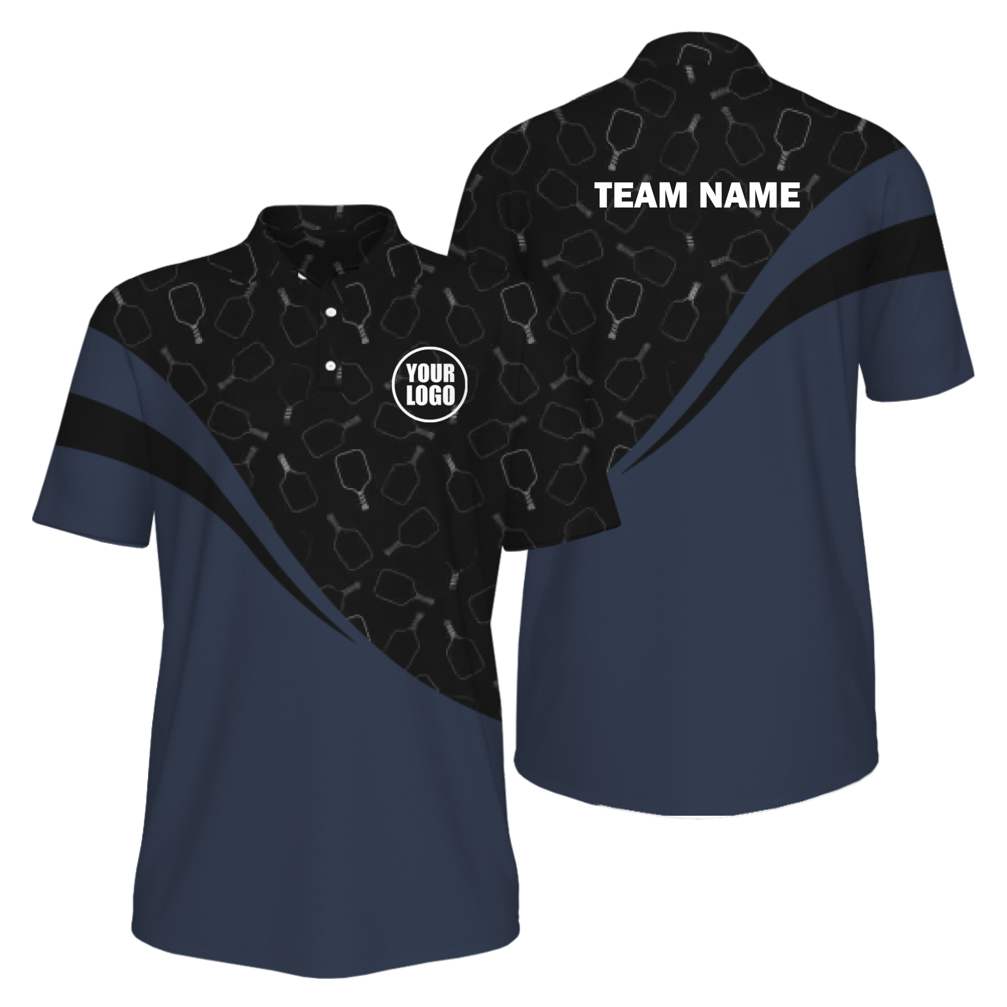 Picklewin Special Pickleball Pattern Men's UV Protection Polo Shirt 8