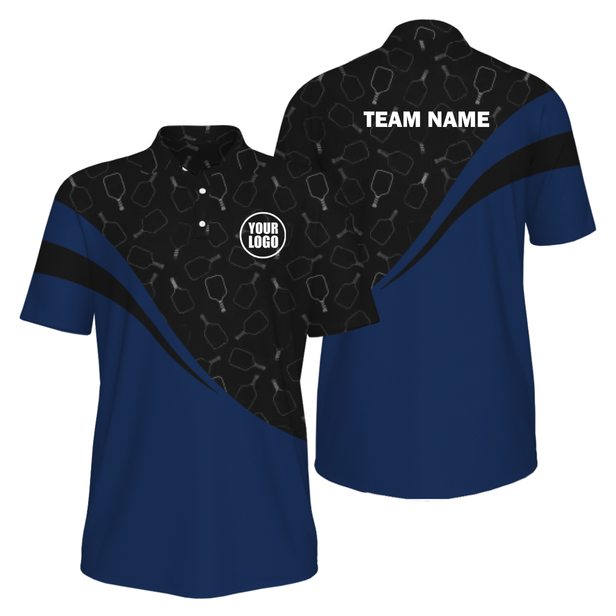 Picklewin Special Pickleball Pattern Men's UV Protection Polo Shirt 9