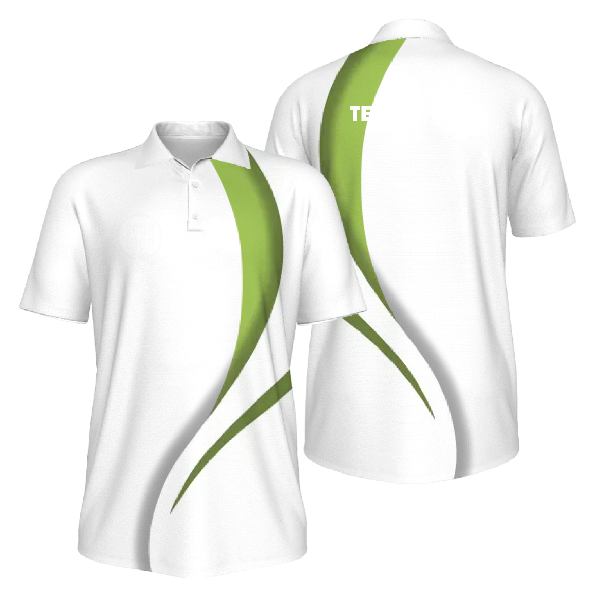 Picklewin Sporty Curve Men's Custom UV Protection Polo Shirt 2