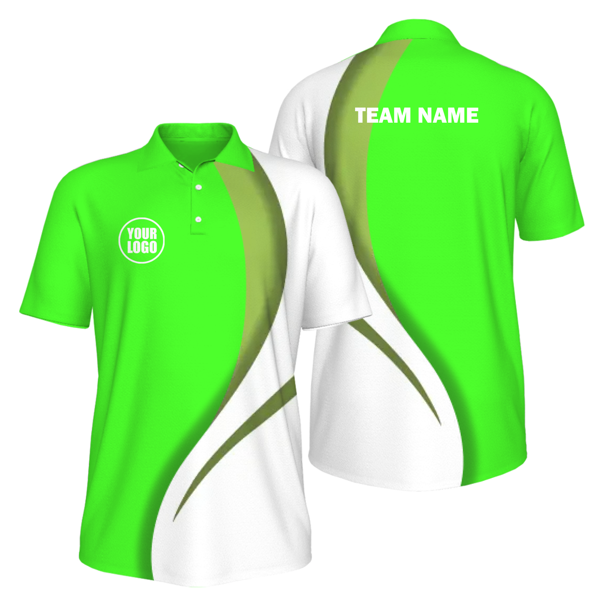 Picklewin Sporty Curve Men's Custom UV Protection Polo Shirt 10