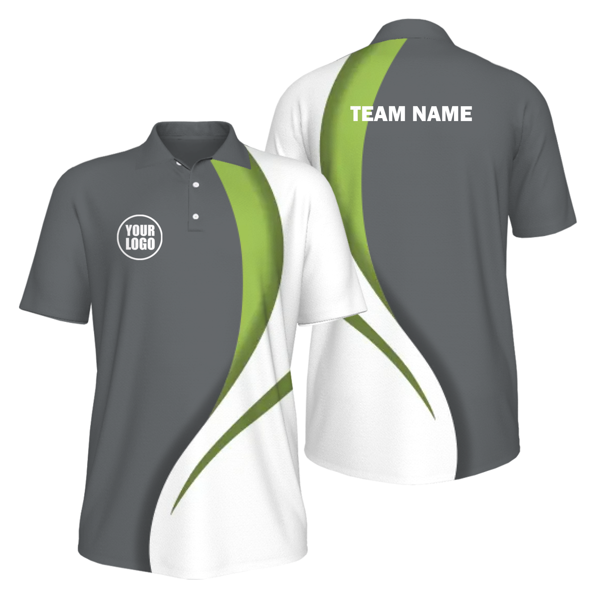 Picklewin Sporty Curve Men's Custom UV Protection Polo Shirt 11