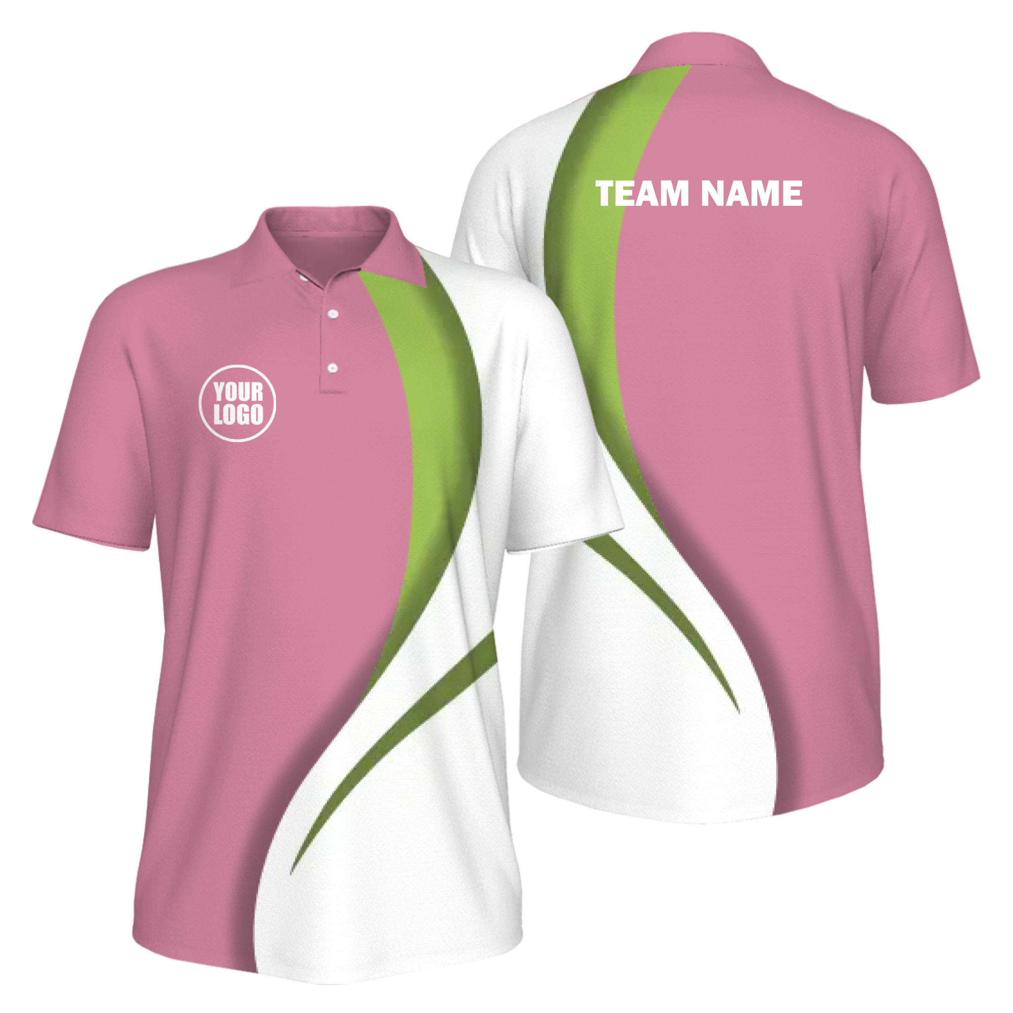 Picklewin Sporty Curve Men's Custom UV Protection Polo Shirt 12