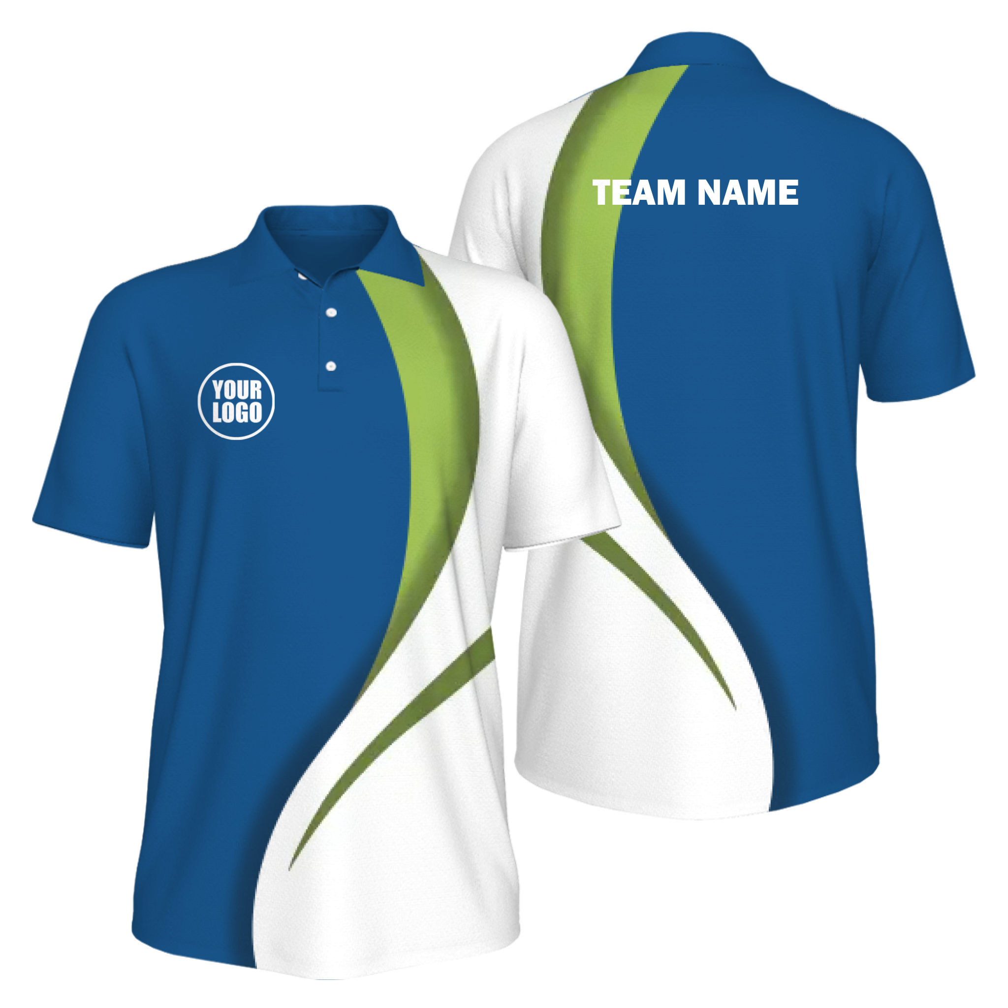 Picklewin Sporty Curve Men's Custom UV Protection Polo Shirt 14