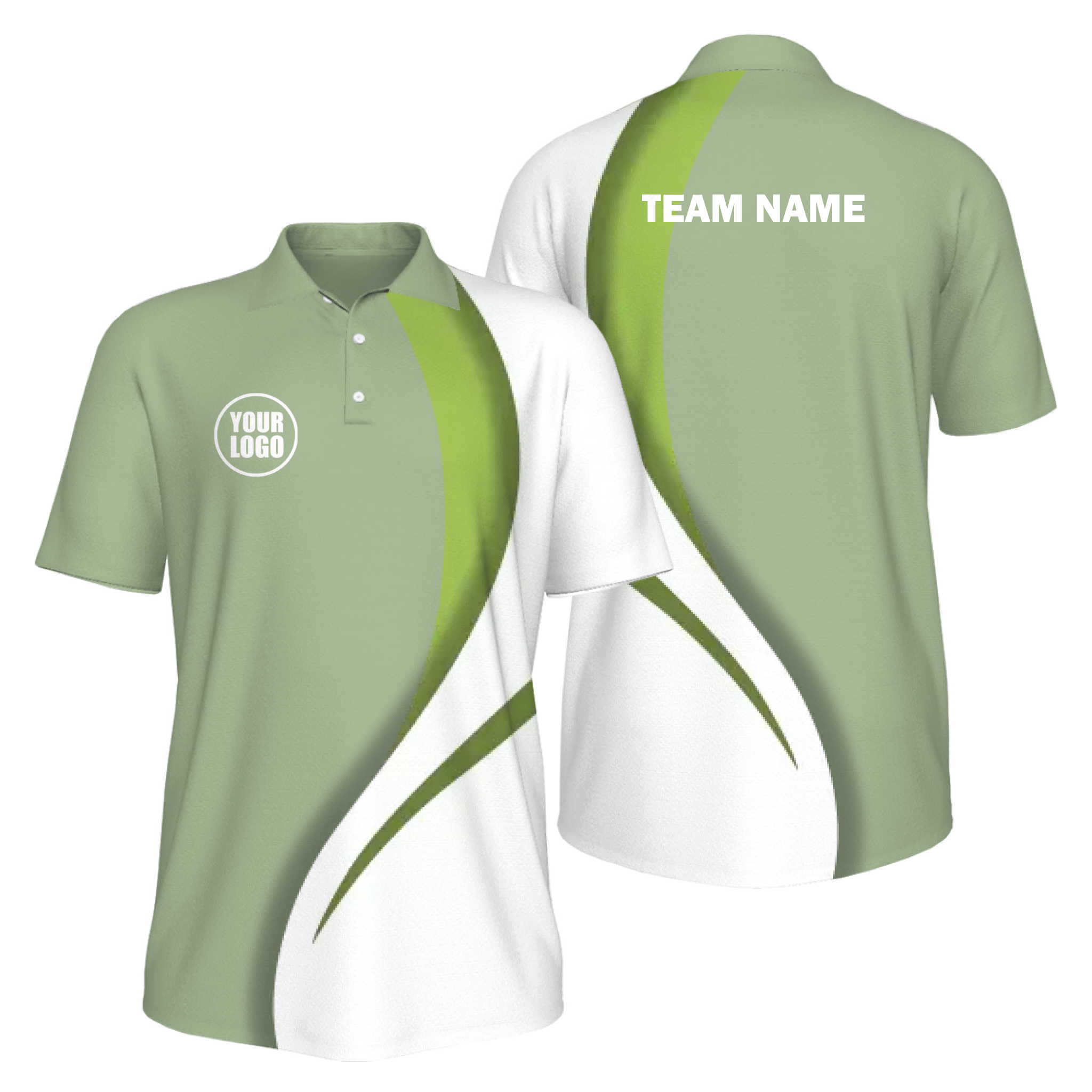 Picklewin Sporty Curve Men's Custom UV Protection Polo Shirt 15