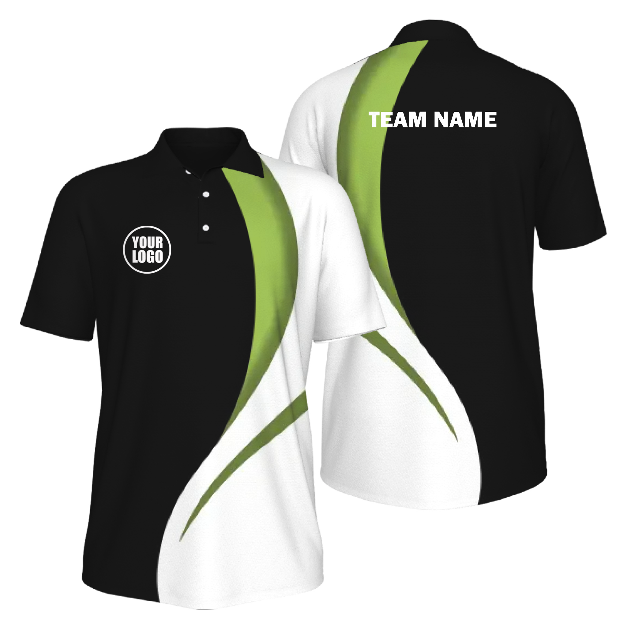 Picklewin Sporty Curve Men's Custom UV Protection Polo Shirt 4