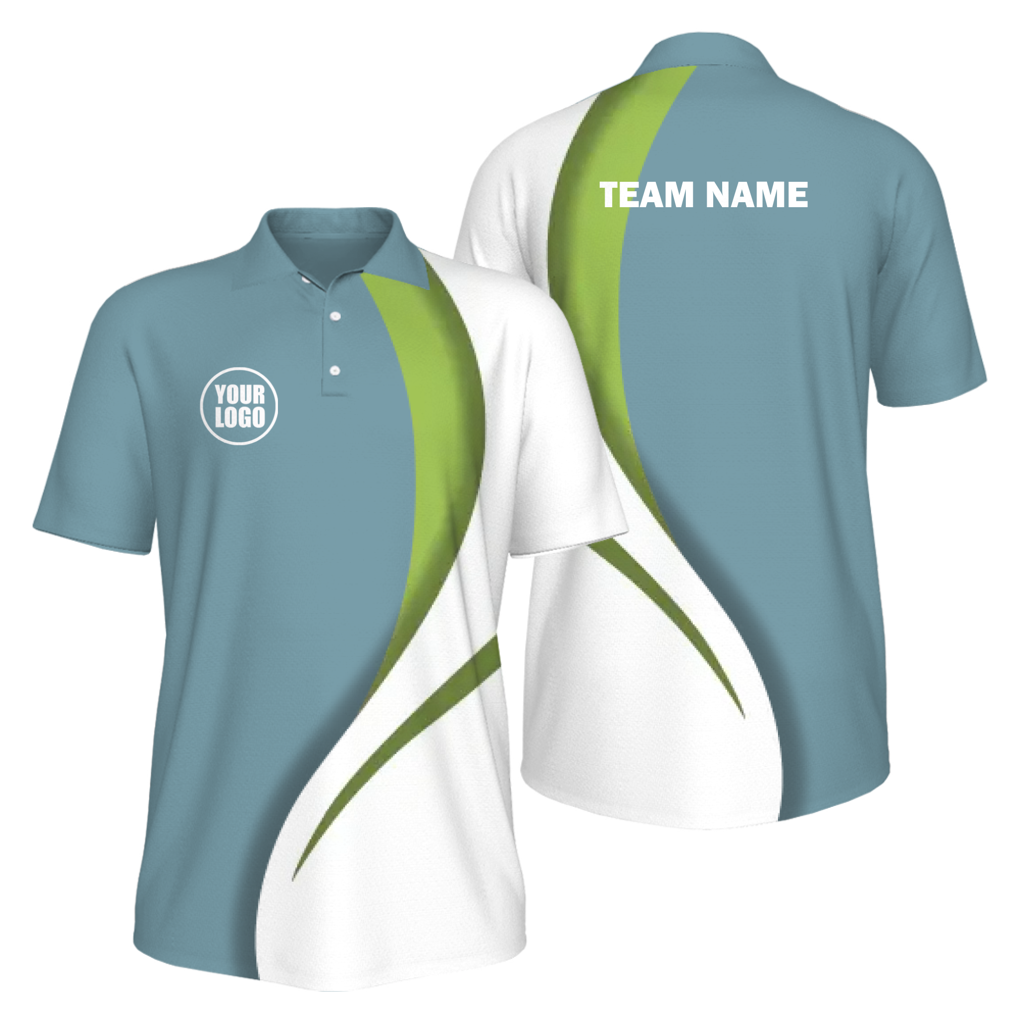 Picklewin Sporty Curve Men's Custom UV Protection Polo Shirt 5