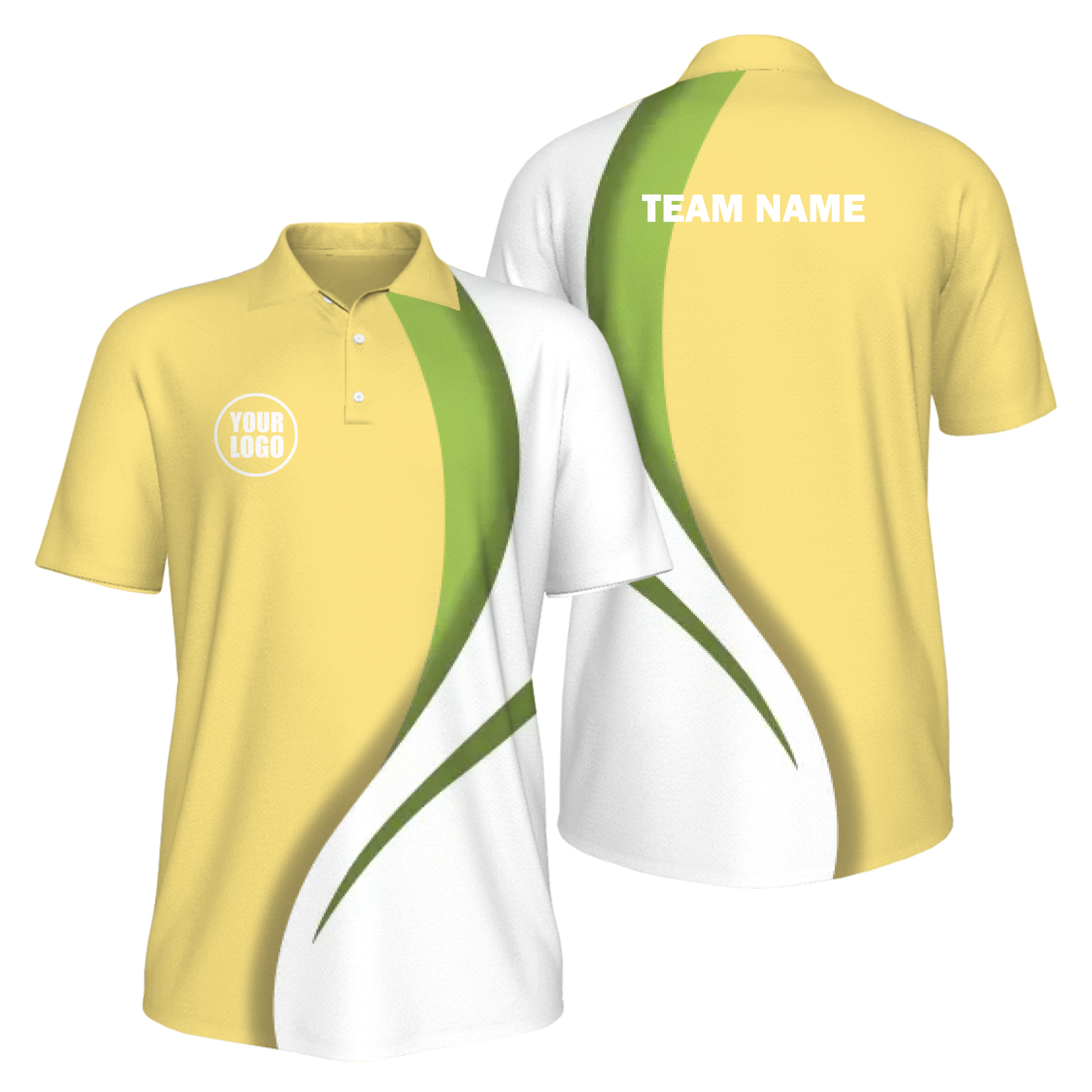 Picklewin Sporty Curve Men's Custom UV Protection Polo Shirt 6
